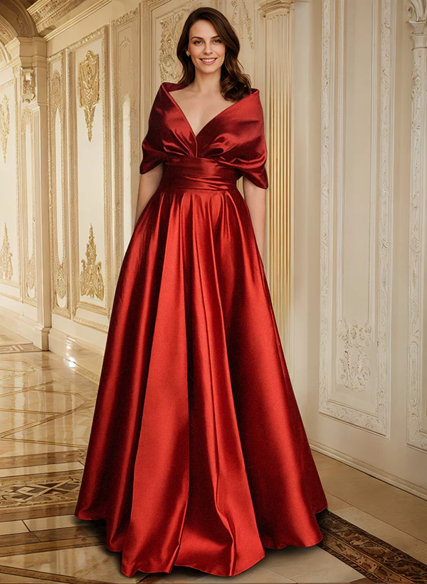 A-Line/Princess V-Neck Mother of the Bride Dresses - Image 2