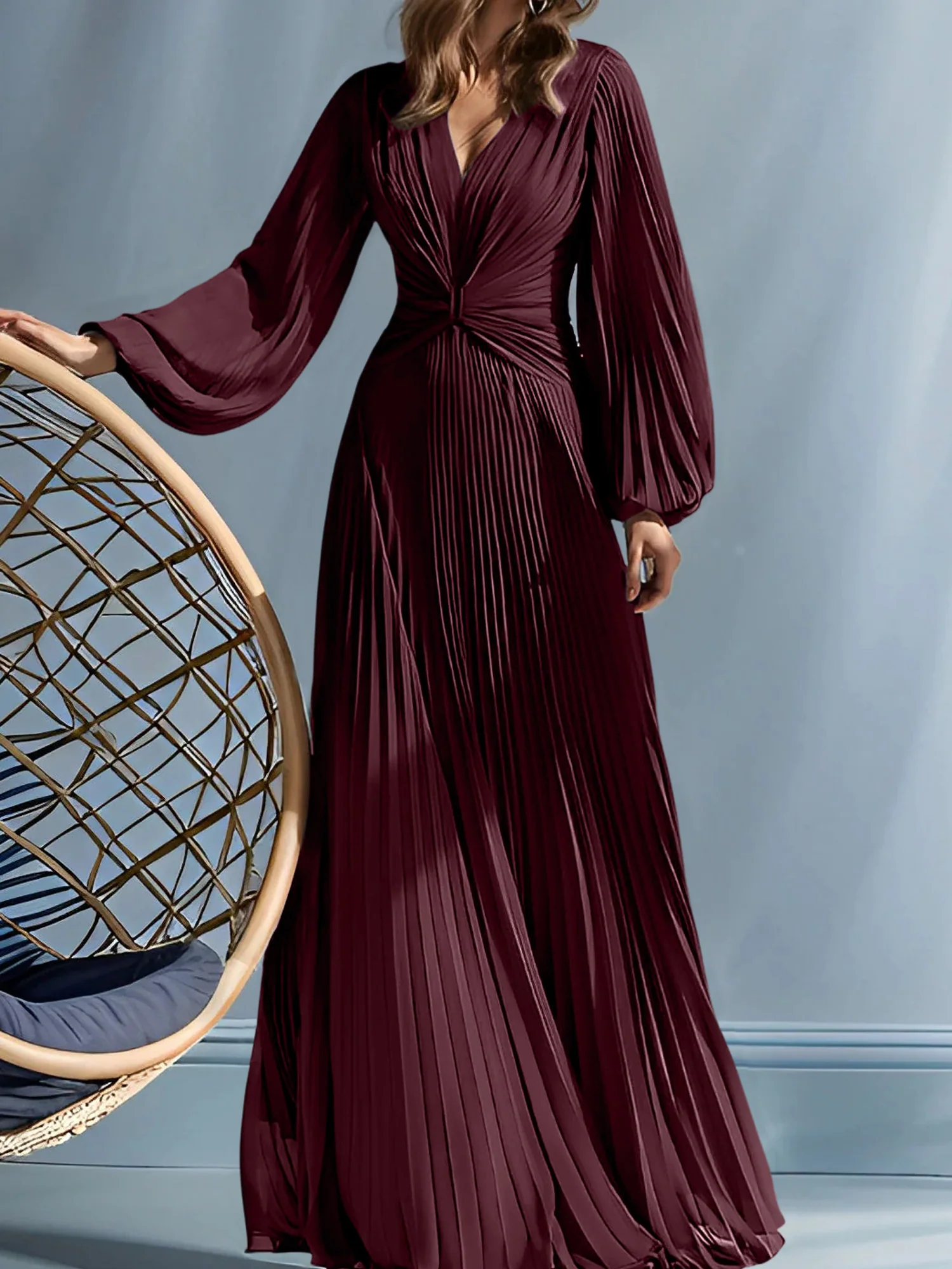 A-Line/Princess V-Neck Mother of the Bride Dresses with Ruched - Image 15
