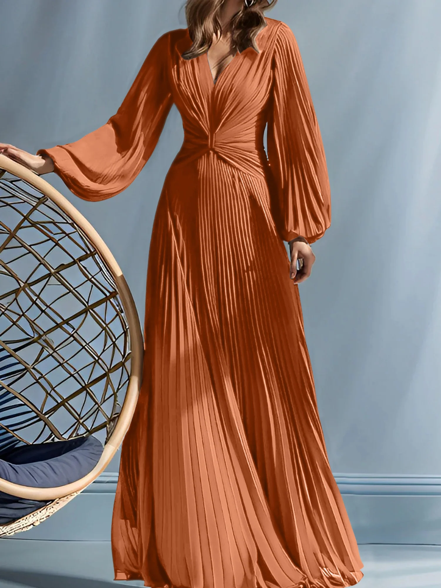 A-Line/Princess V-Neck Mother of the Bride Dresses with Ruched - Image 16