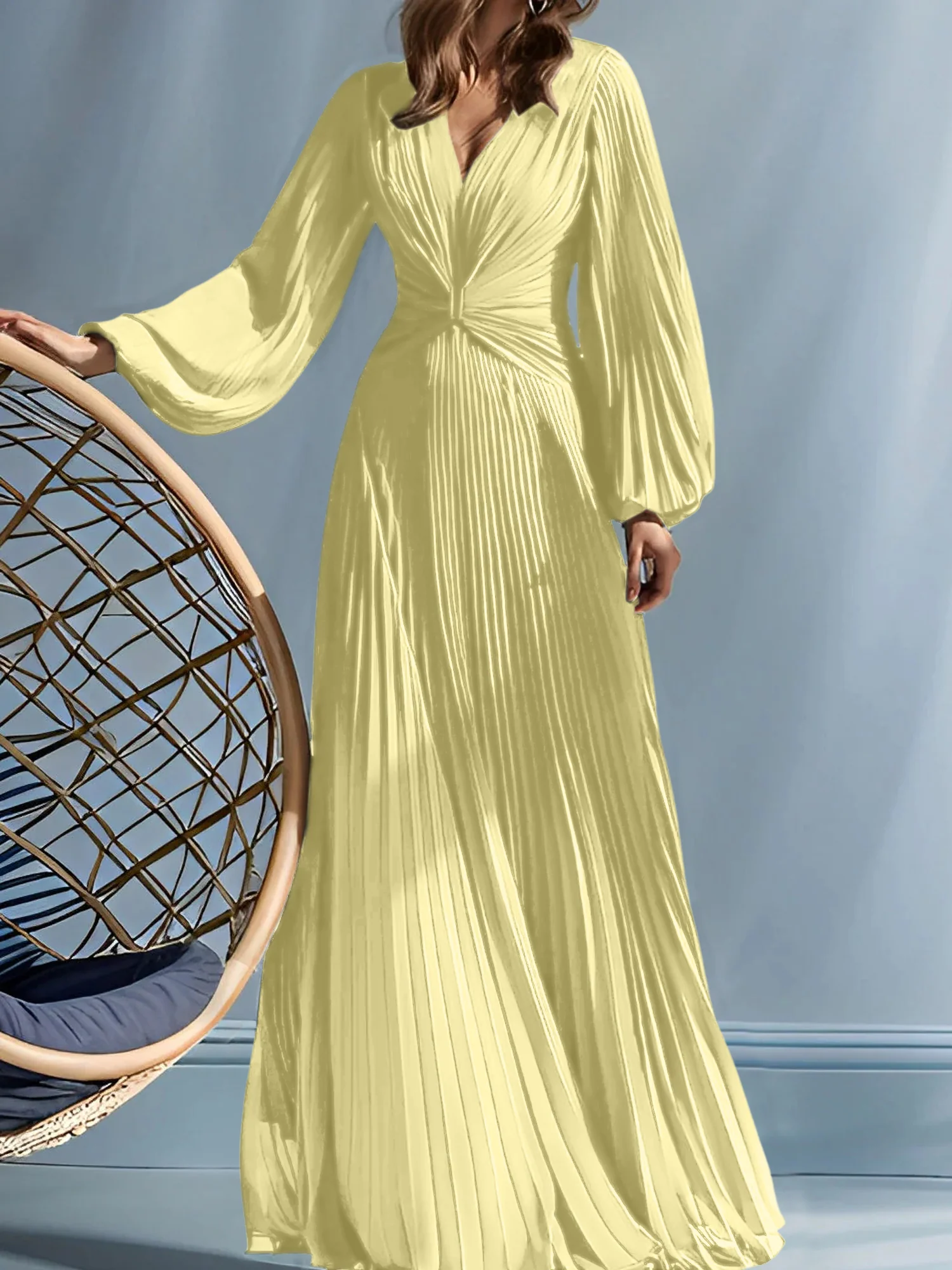 A-Line/Princess V-Neck Mother of the Bride Dresses with Ruched - Image 17
