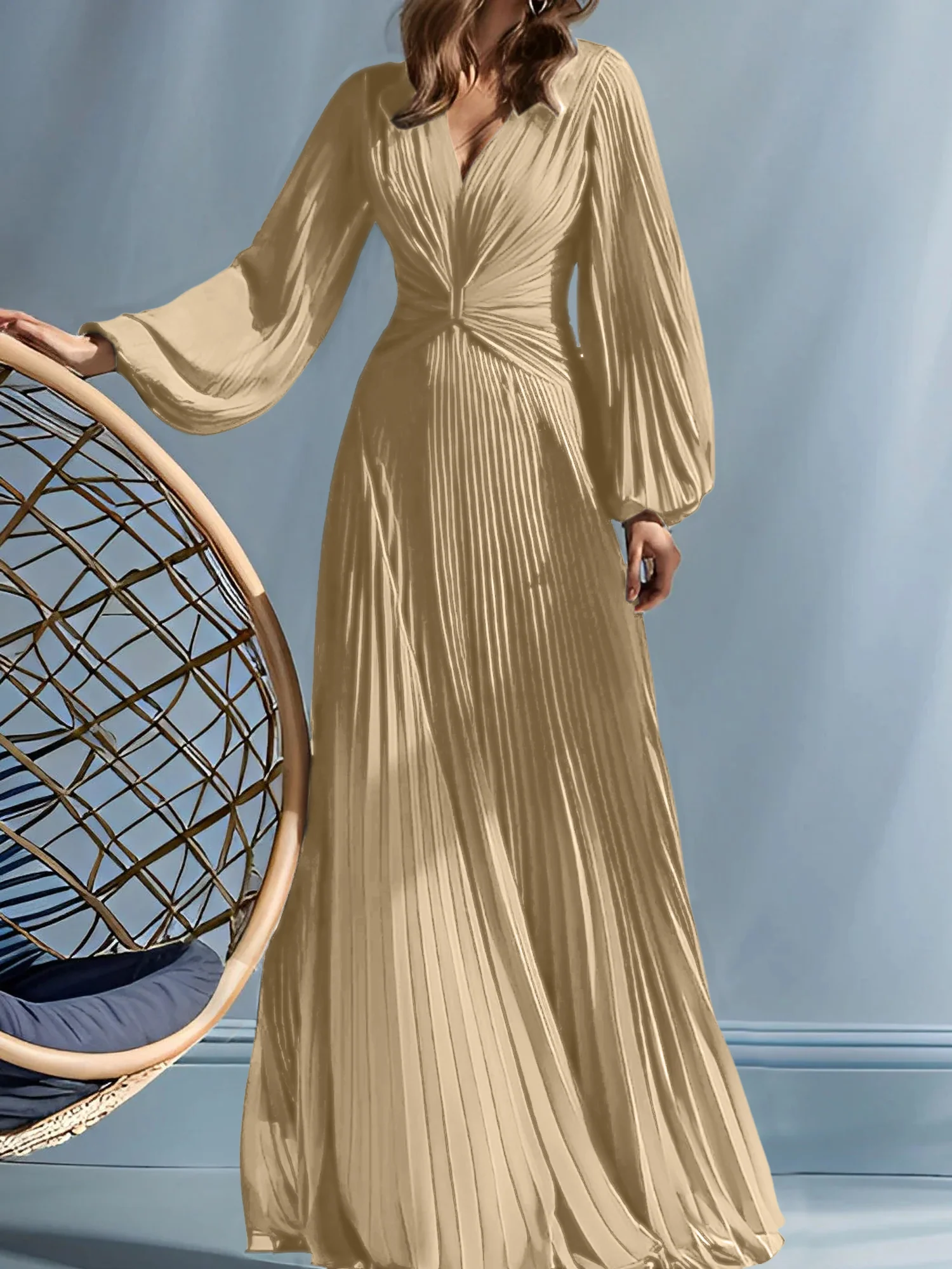 A-Line/Princess V-Neck Mother of the Bride Dresses with Ruched - Image 18