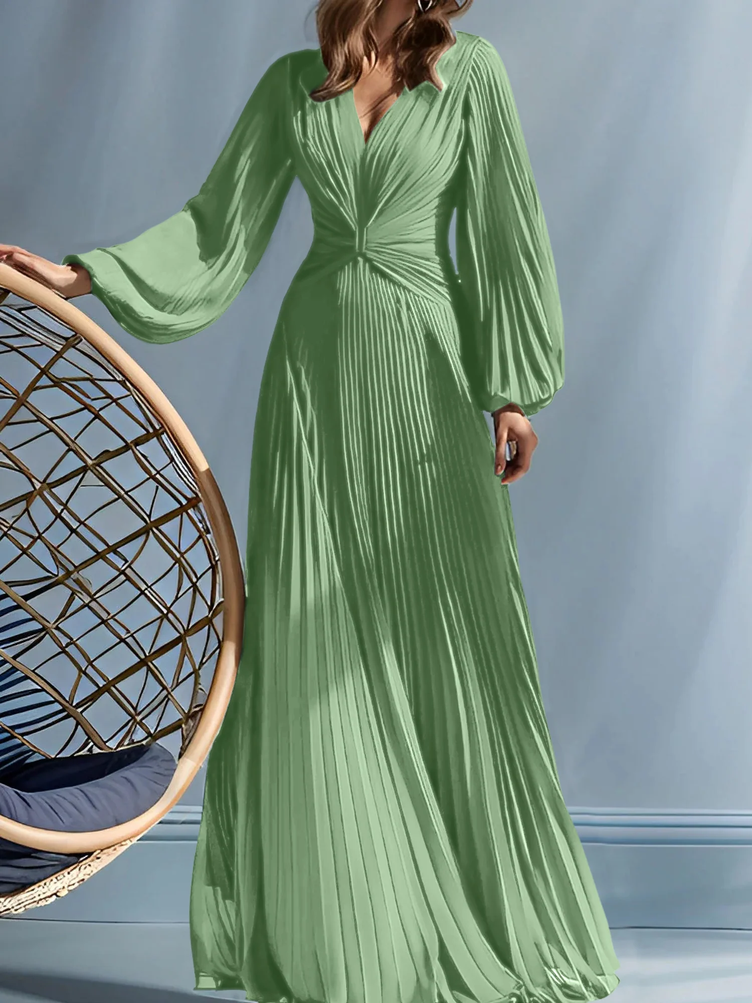 A-Line/Princess V-Neck Mother of the Bride Dresses with Ruched - Image 26