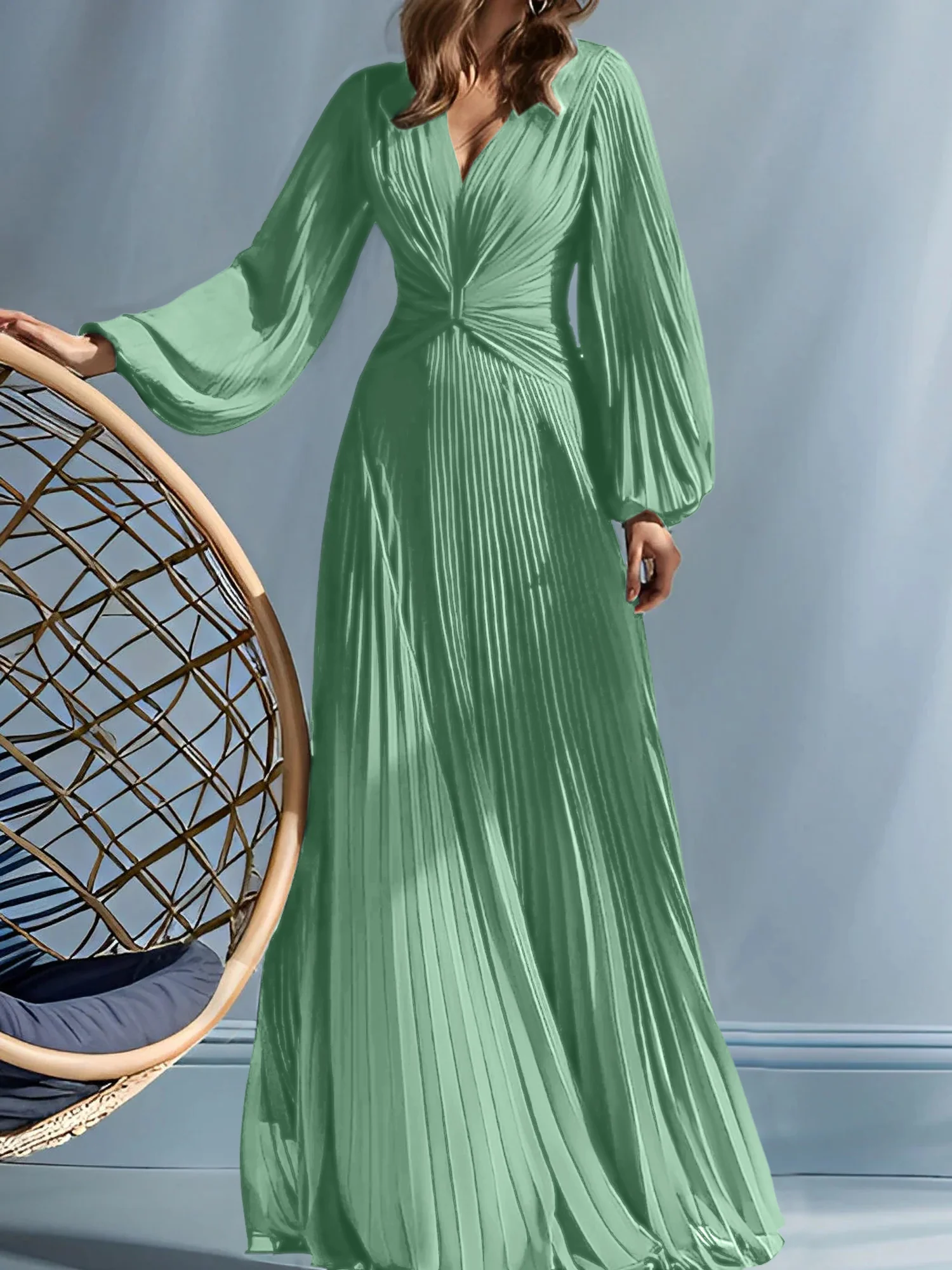 A-Line/Princess V-Neck Mother of the Bride Dresses with Ruched - Image 28