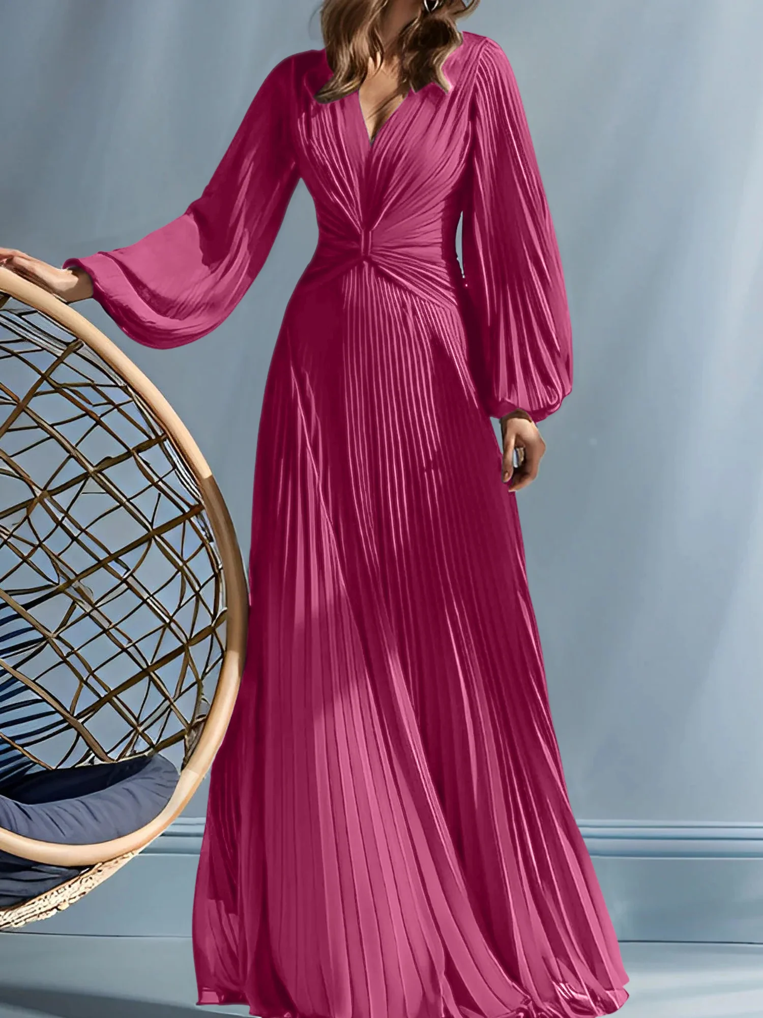 A-Line/Princess V-Neck Mother of the Bride Dresses with Ruched - Image 29