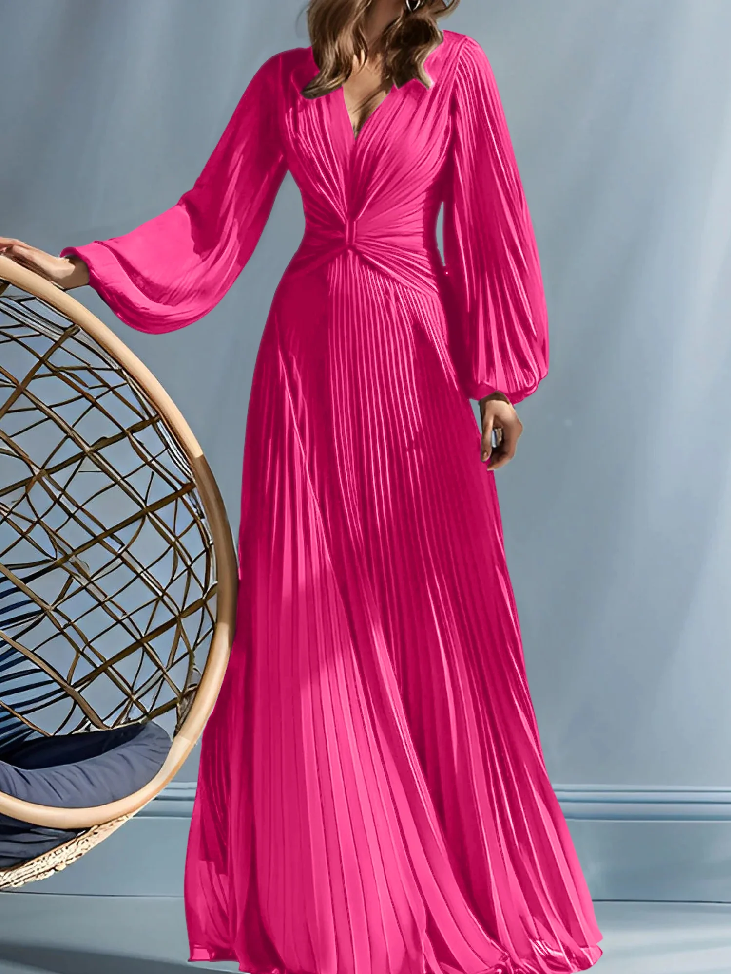 A-Line/Princess V-Neck Mother of the Bride Dresses with Ruched - Image 30