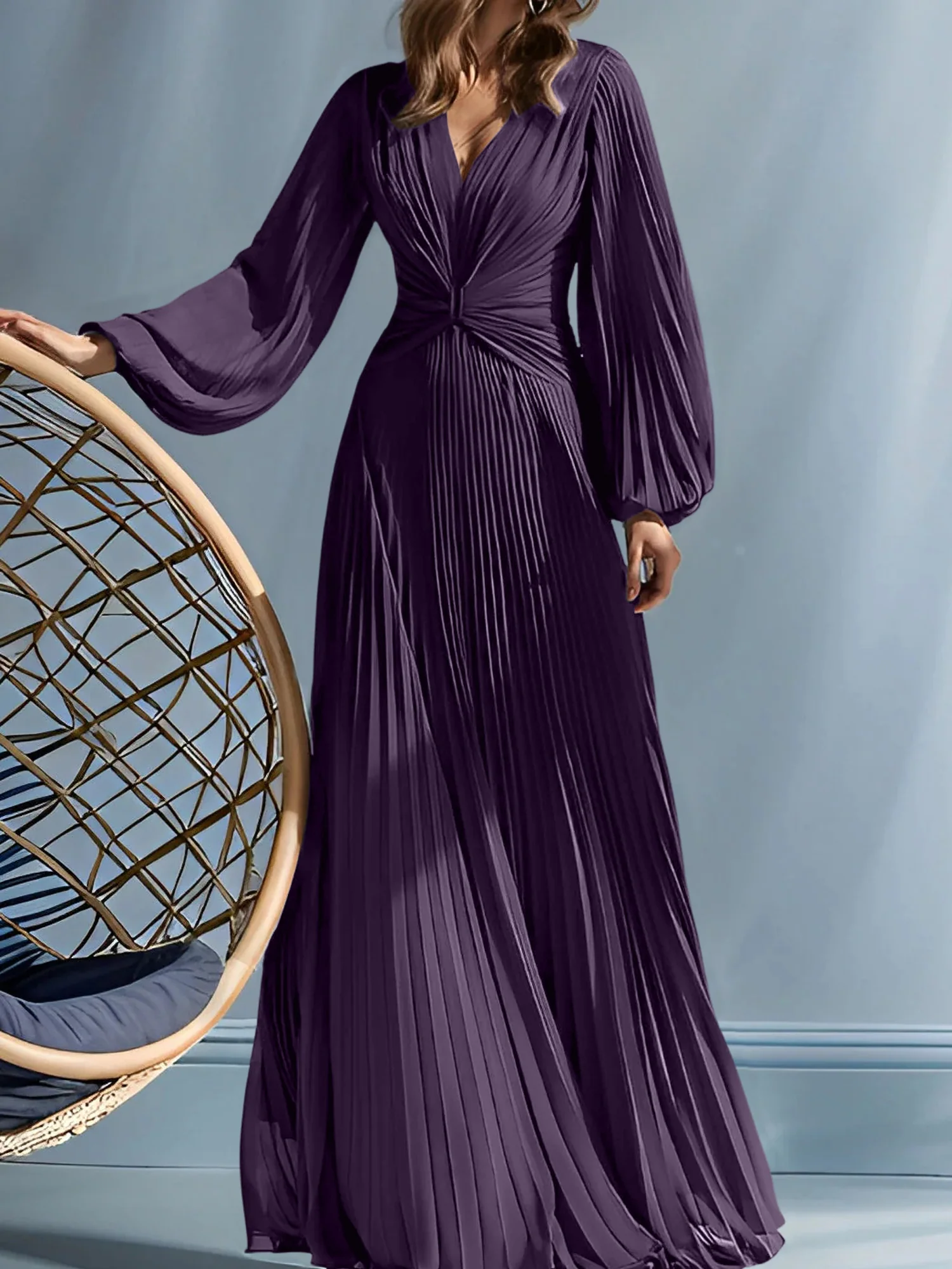A-Line/Princess V-Neck Mother of the Bride Dresses with Ruched - Image 32