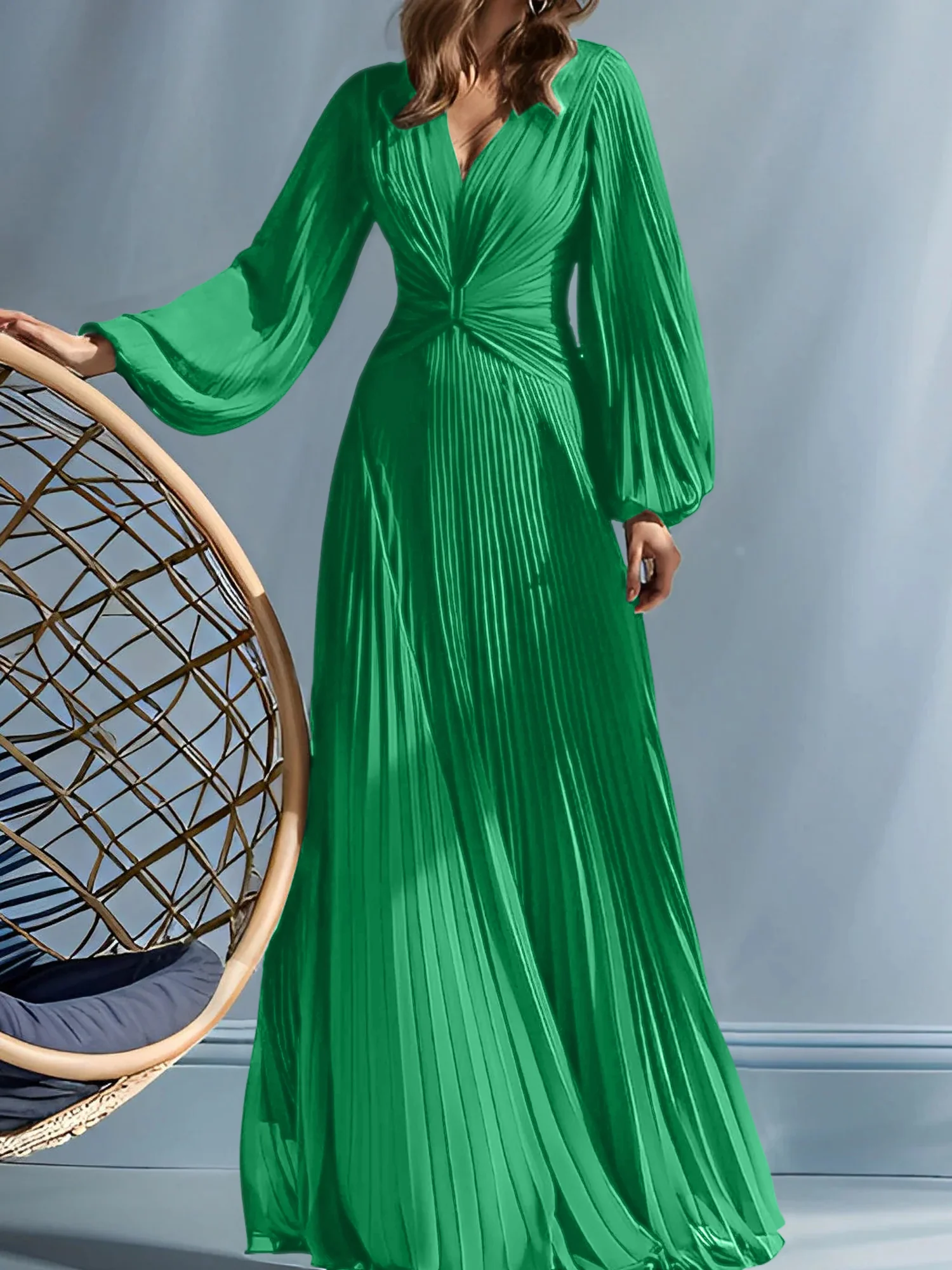 A-Line/Princess V-Neck Mother of the Bride Dresses with Ruched - Image 34
