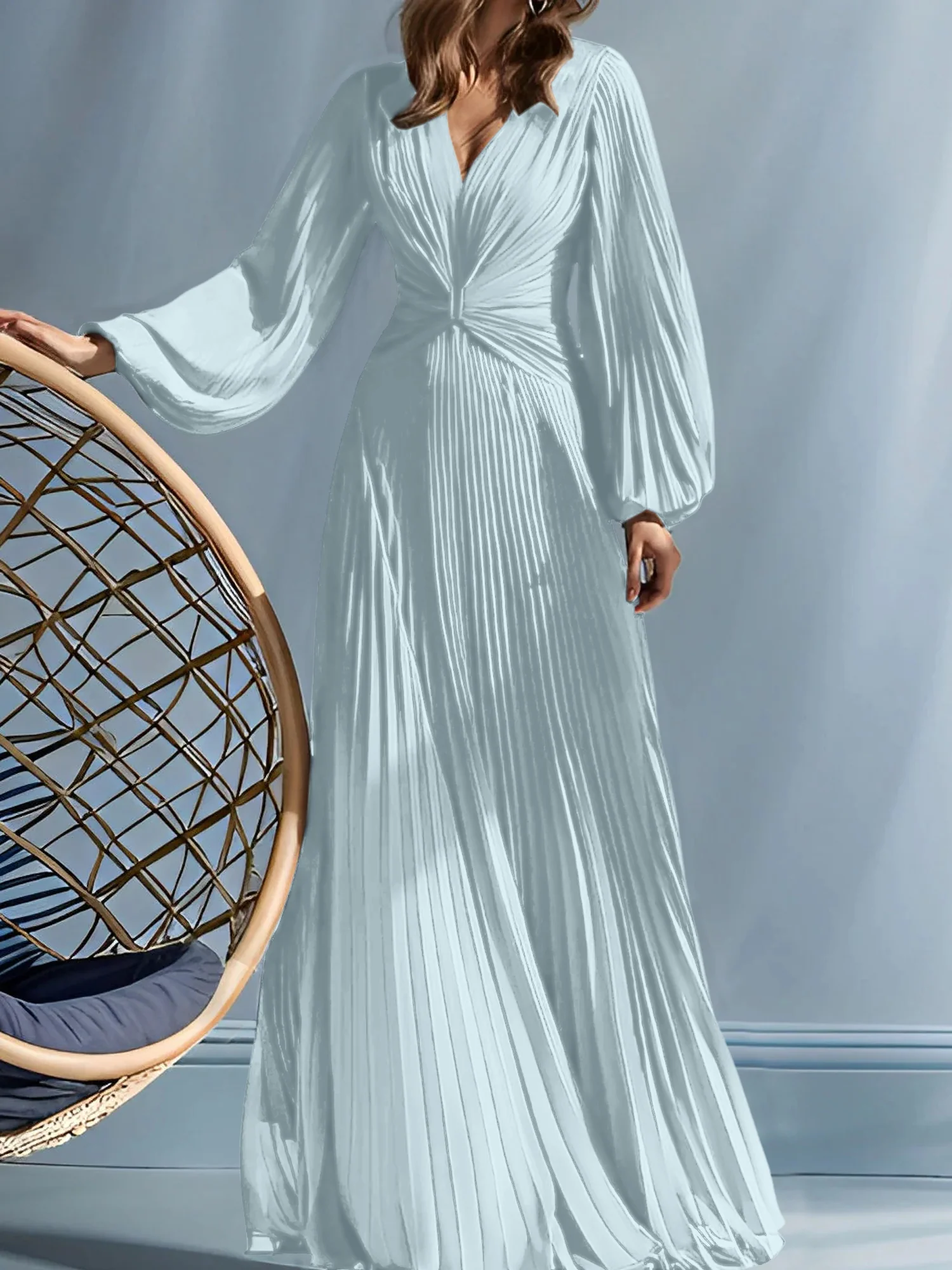 A-Line/Princess V-Neck Mother of the Bride Dresses with Ruched - Image 39