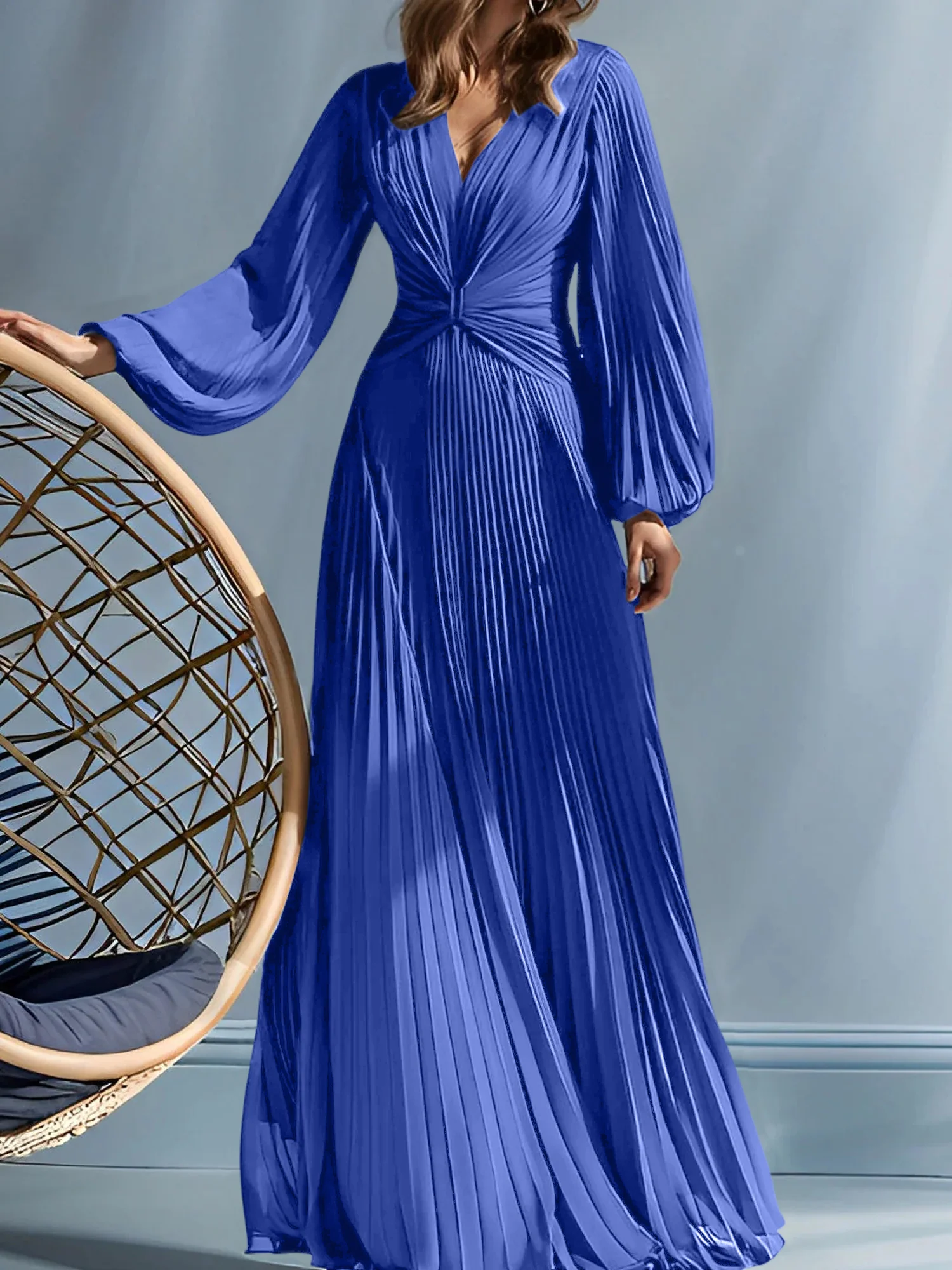 A-Line/Princess V-Neck Mother of the Bride Dresses with Ruched - Image 43