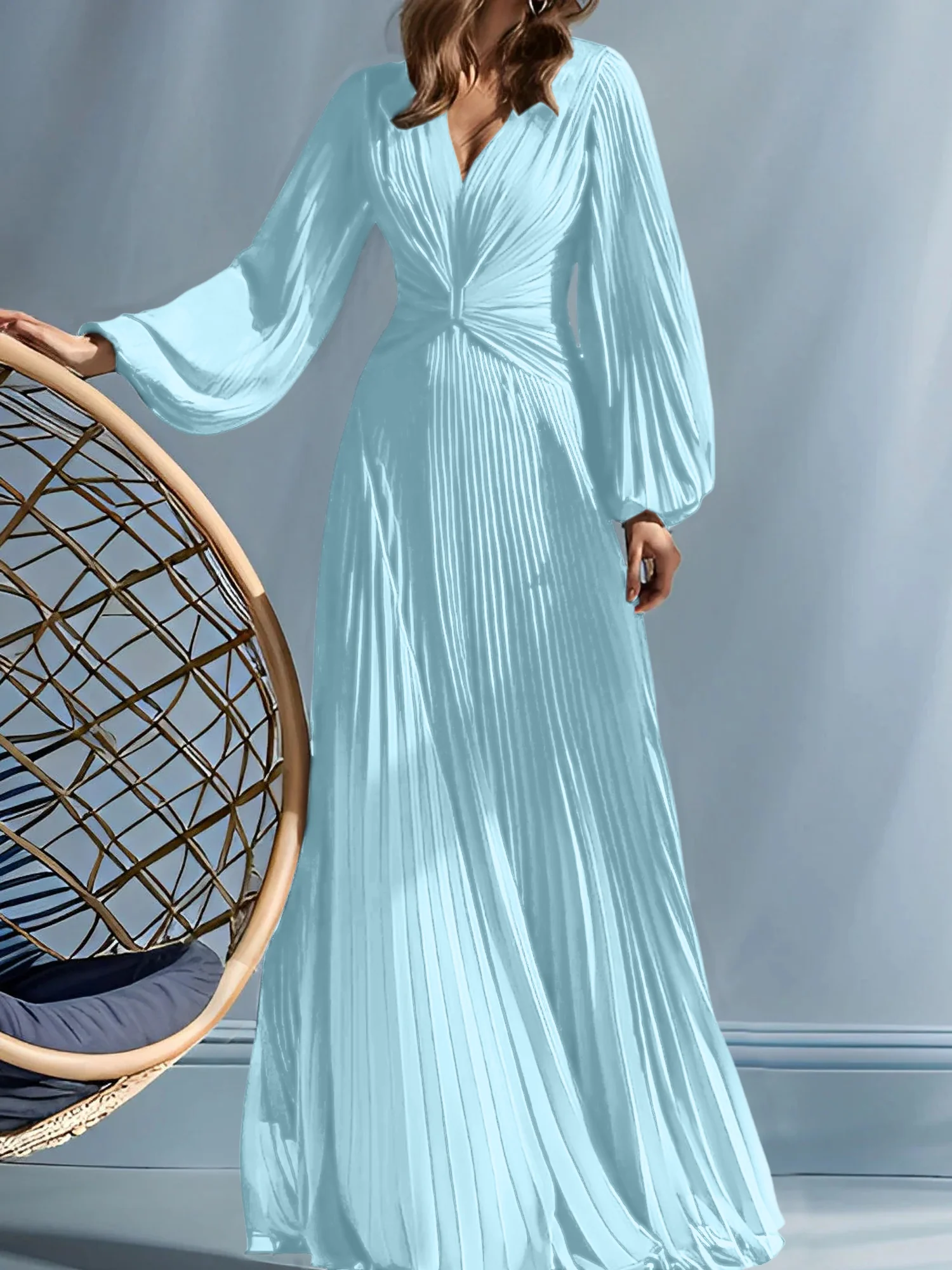 A-Line/Princess V-Neck Mother of the Bride Dresses with Ruched - Image 44