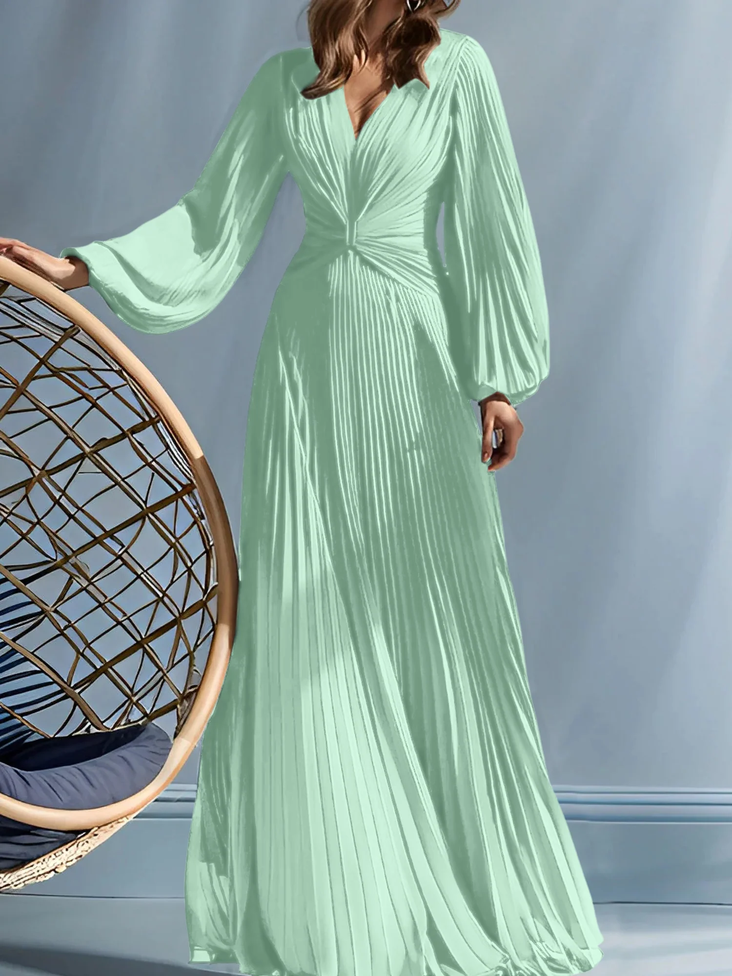 A-Line/Princess V-Neck Mother of the Bride Dresses with Ruched - Image 47
