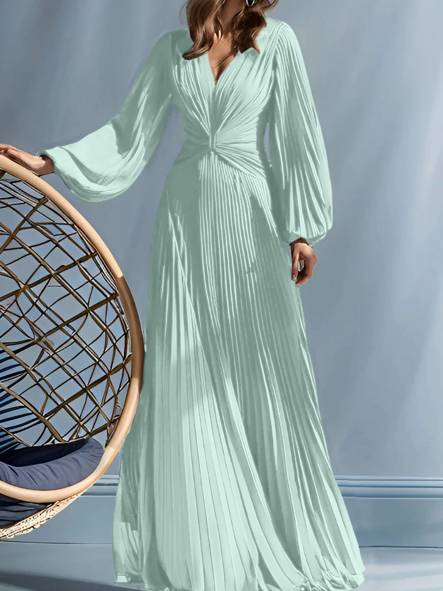 A-Line/Princess V-Neck Mother of the Bride Dresses with Ruched - Image 48