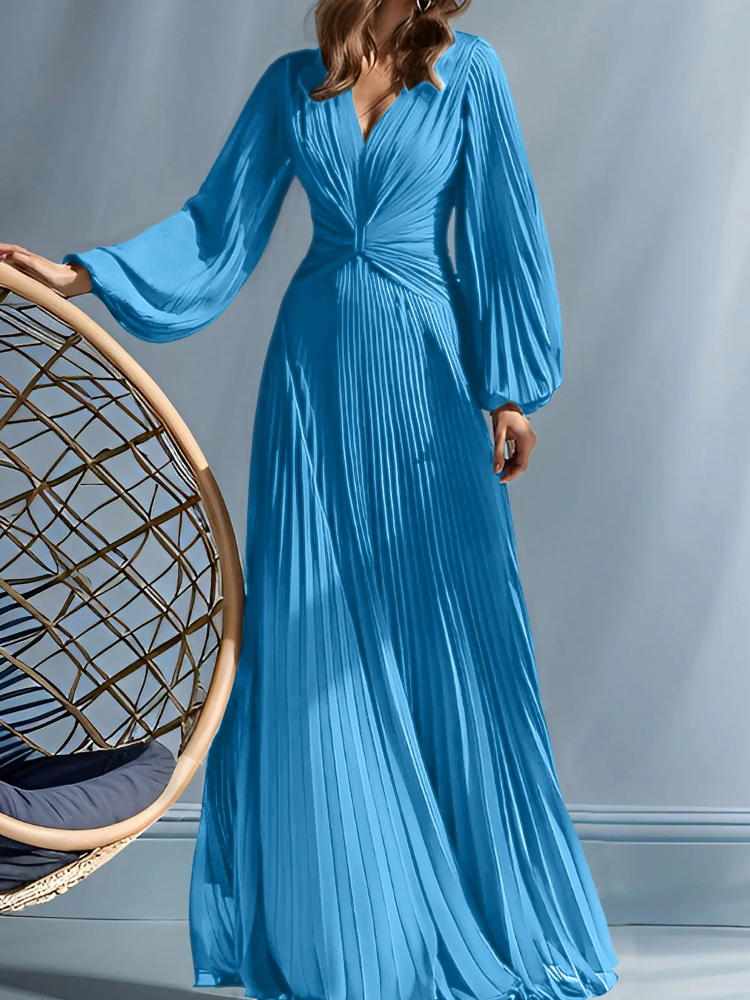 A-Line/Princess V-Neck Mother of the Bride Dresses with Ruched - Image 52