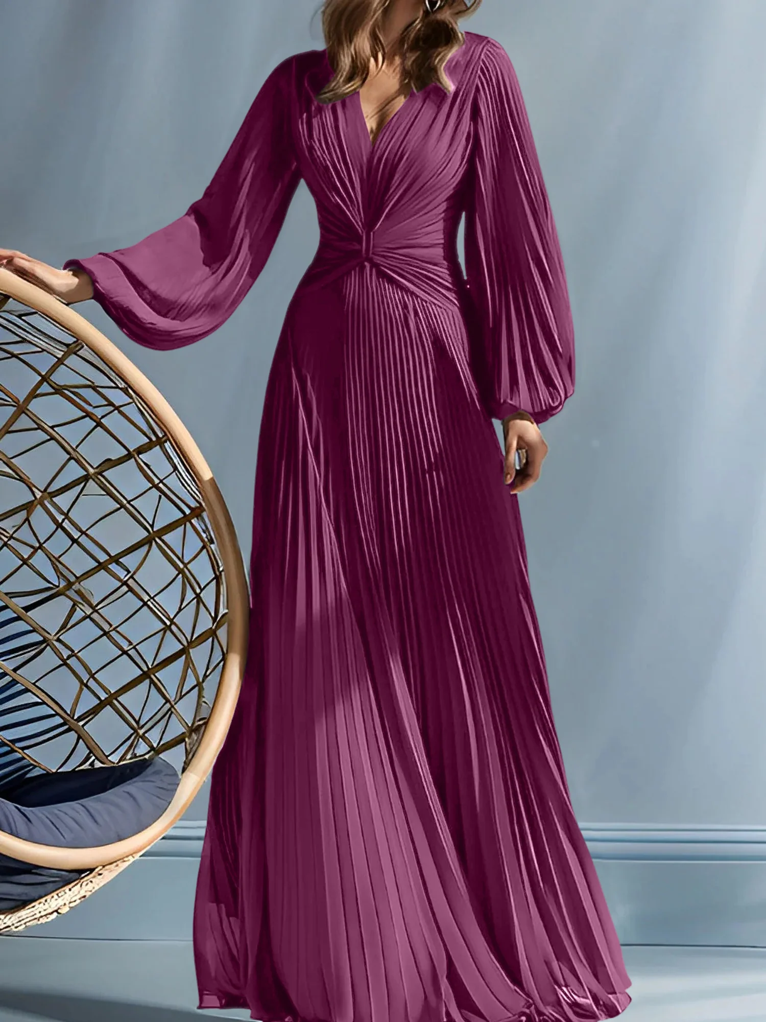 A-Line/Princess V-Neck Mother of the Bride Dresses with Ruched - Image 56