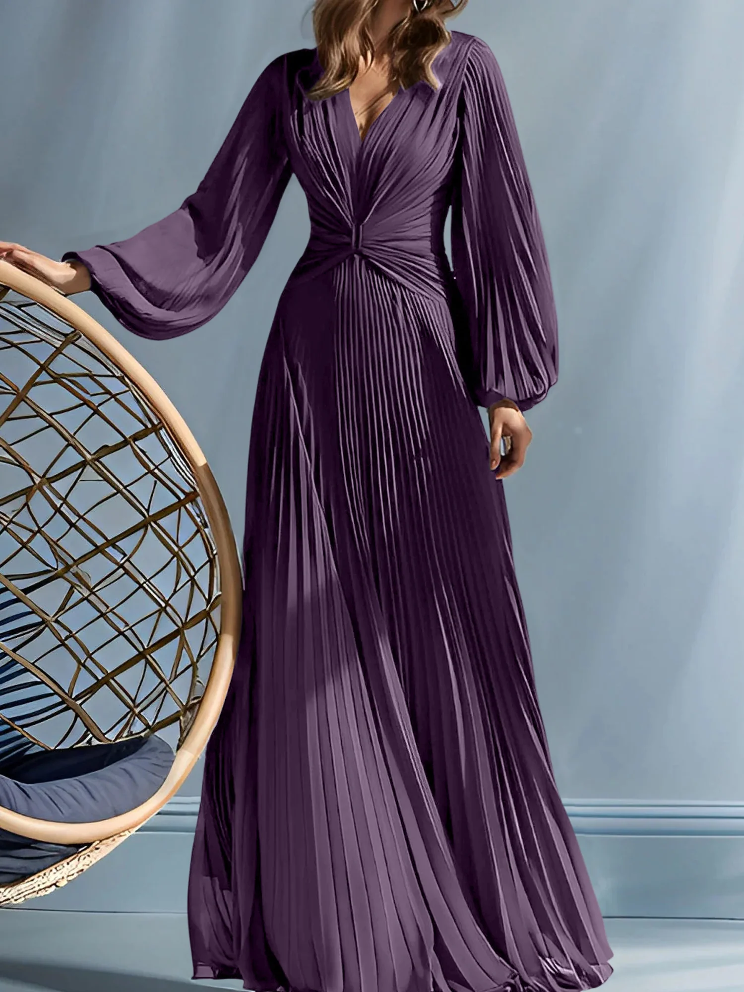 A-Line/Princess V-Neck Mother of the Bride Dresses with Ruched - Image 61