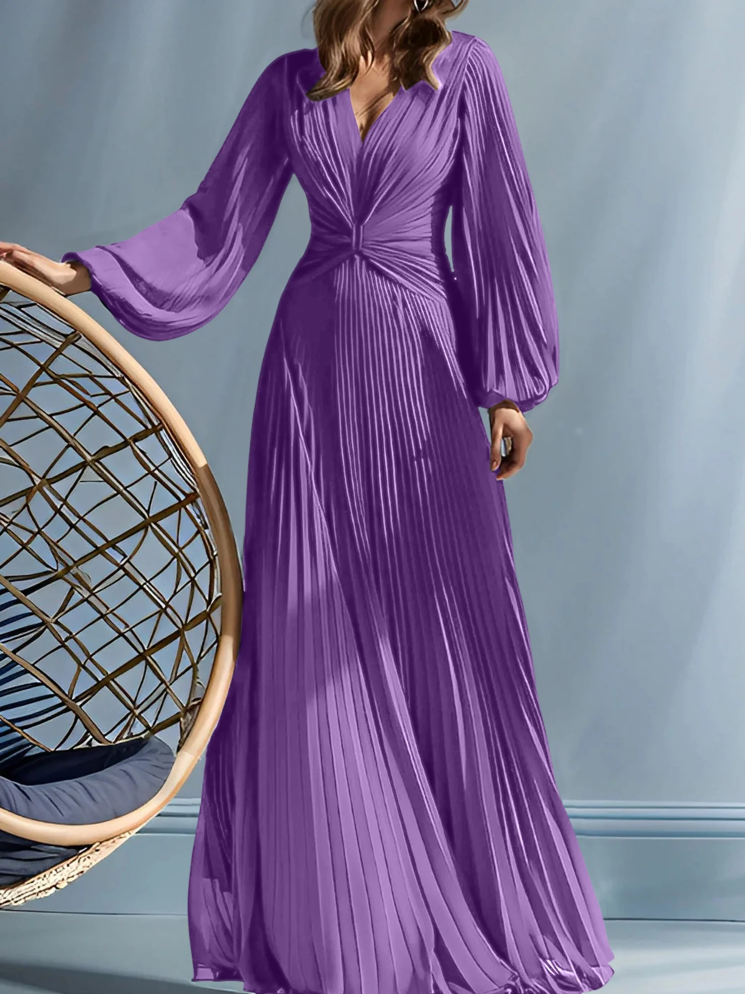 A-Line/Princess V-Neck Mother of the Bride Dresses with Ruched - Image 62