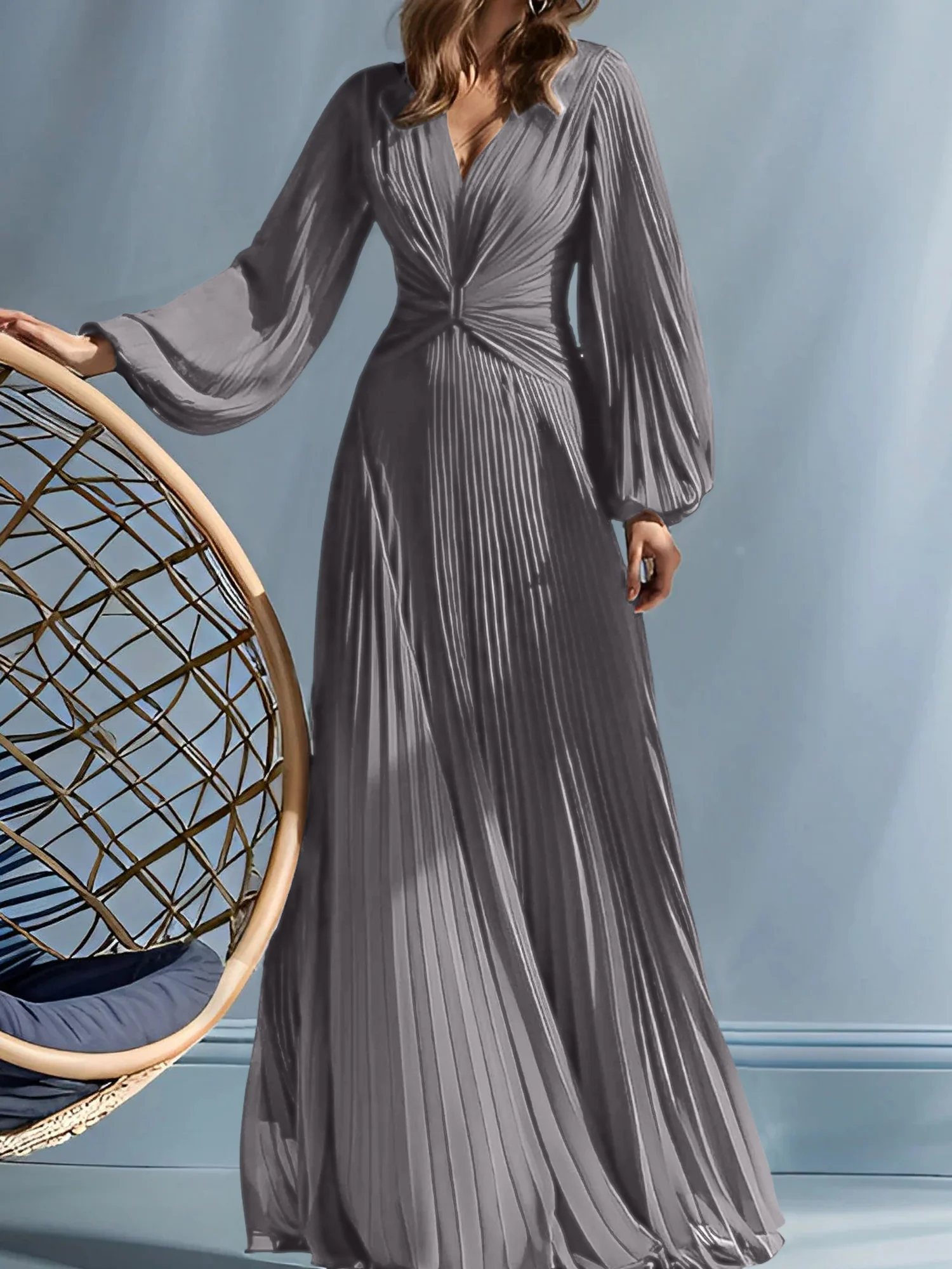A-Line/Princess V-Neck Mother of the Bride Dresses with Ruched - Image 69