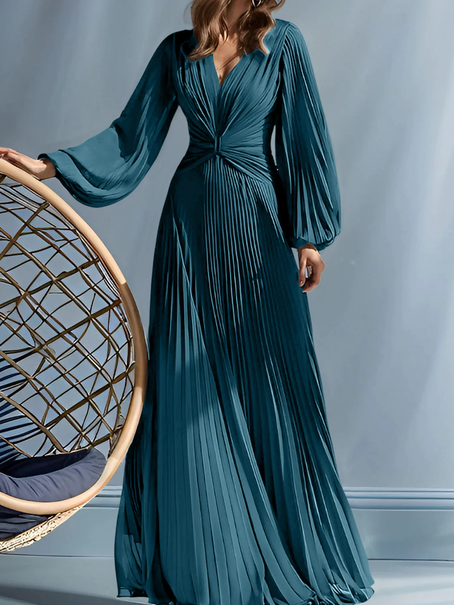 A-Line/Princess V-Neck Mother of the Bride Dresses with Ruched - Image 75