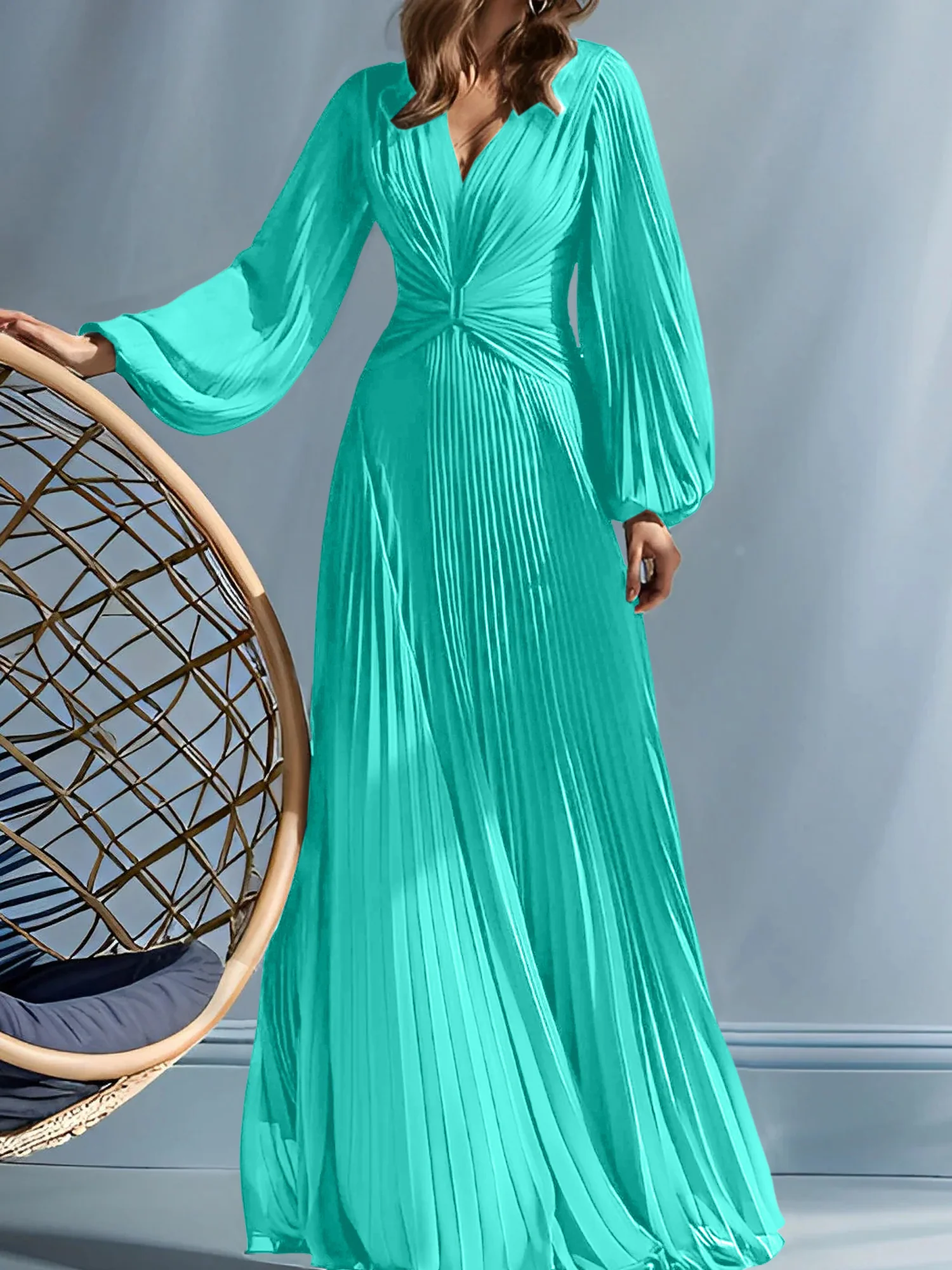 A-Line/Princess V-Neck Mother of the Bride Dresses with Ruched - Image 76
