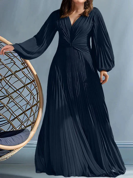A-Line/Princess V-Neck Mother of the Bride Dresses with Ruched - Image 5
