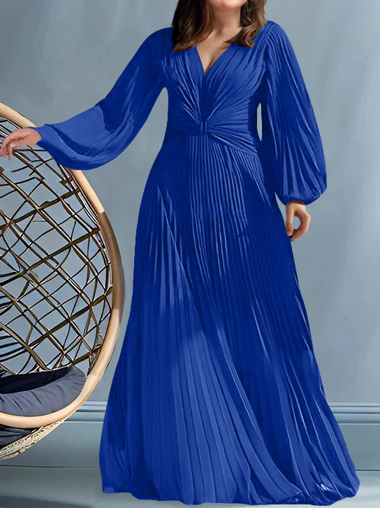 A-Line/Princess V-Neck Plus Size Mother of the Bride Dresses with Ruched - Image 53