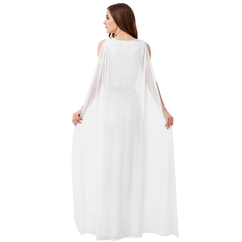 A-Line/Princess V-Neck Sleeveless Floor-Length Halloween Performance Costumes Dress with Split Side - Image 2