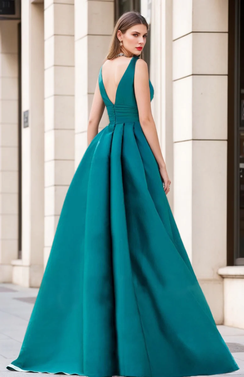 A-Line/Princess V-Neck Sleeveless Luxurious Mother Of The Bride Dresses - Image 2