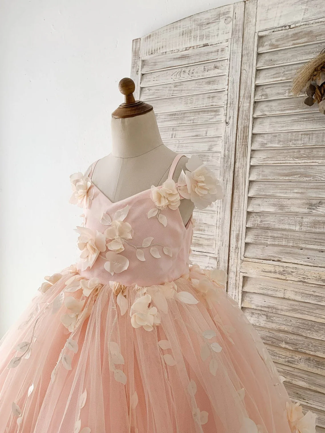 A-line Satin Tulle Floor-length Dress - Image 4