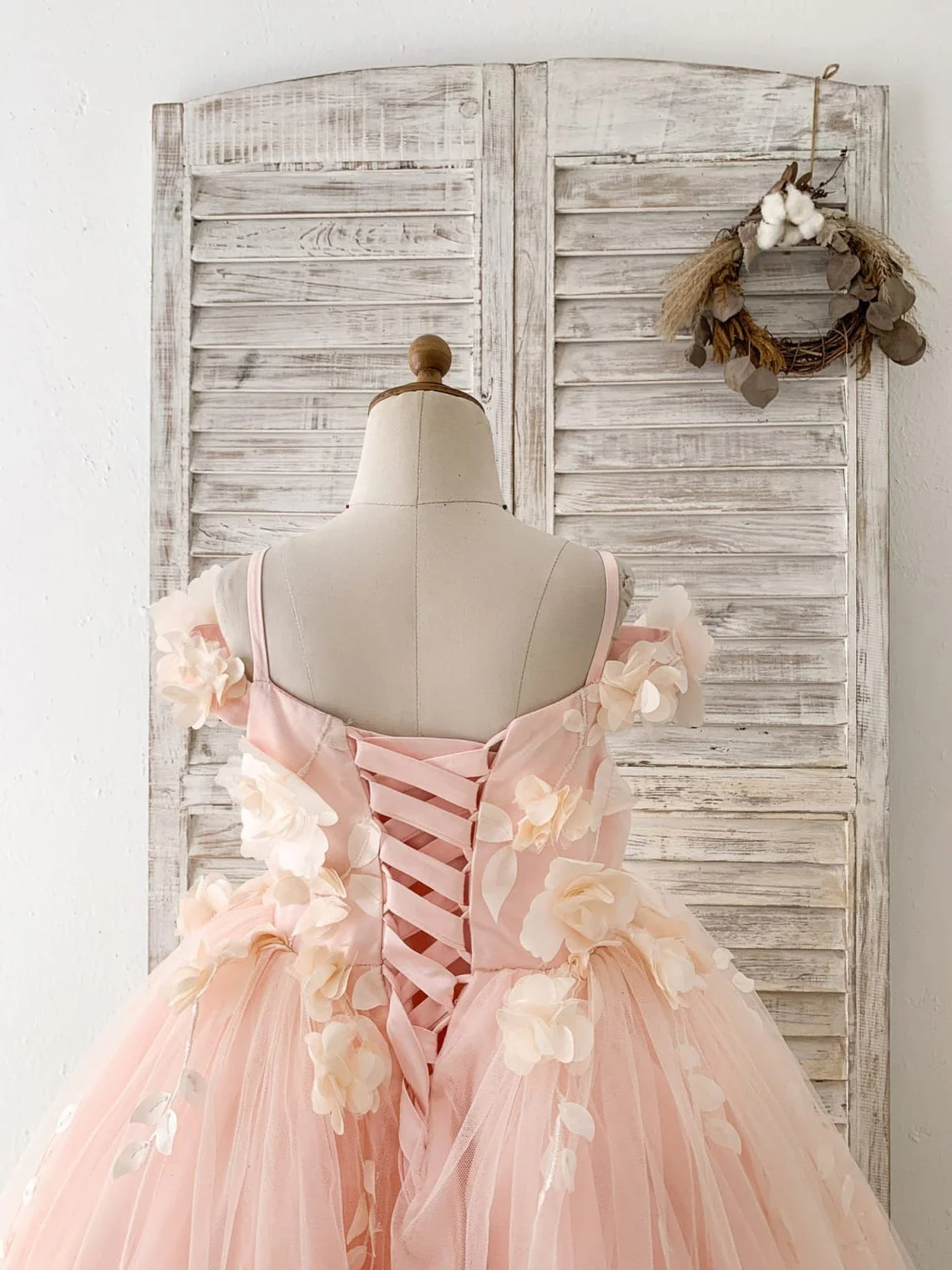 A-line Satin Tulle Floor-length Dress - Image 5