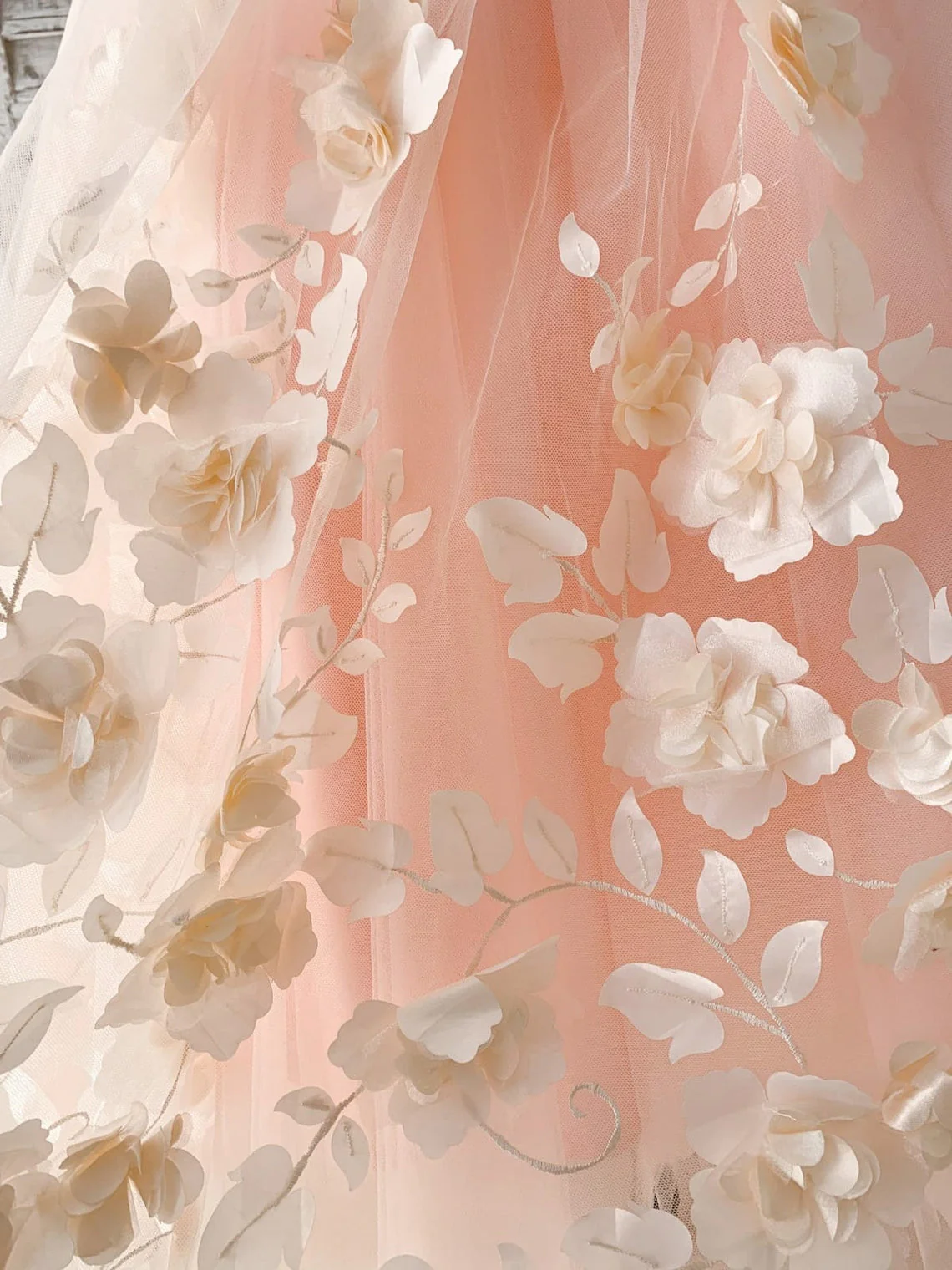 A-line Satin Tulle Floor-length Dress - Image 6