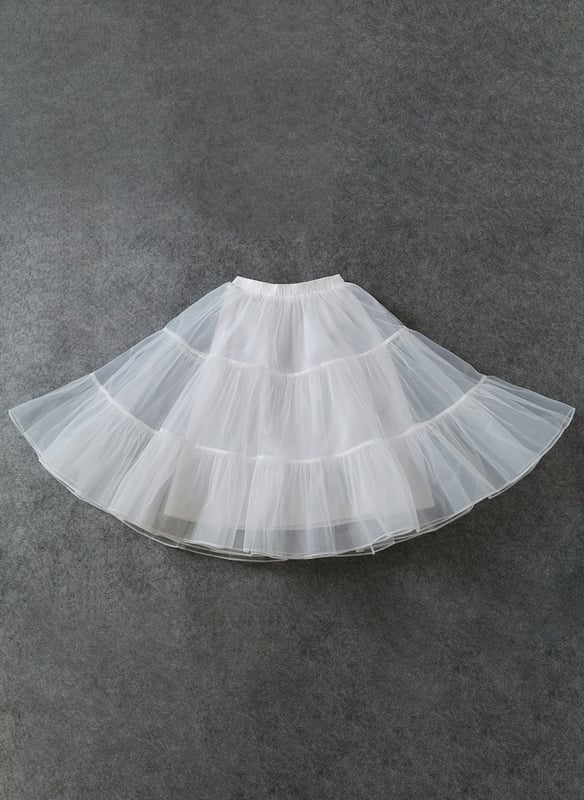 A-Line Slip Polyester Tea-Length 3 Tiers Petticoats - Image 2