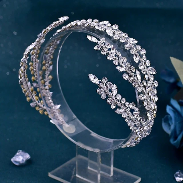 Alloy Wedding Church Classical Bridal Headpieces With Crystals - Image 3