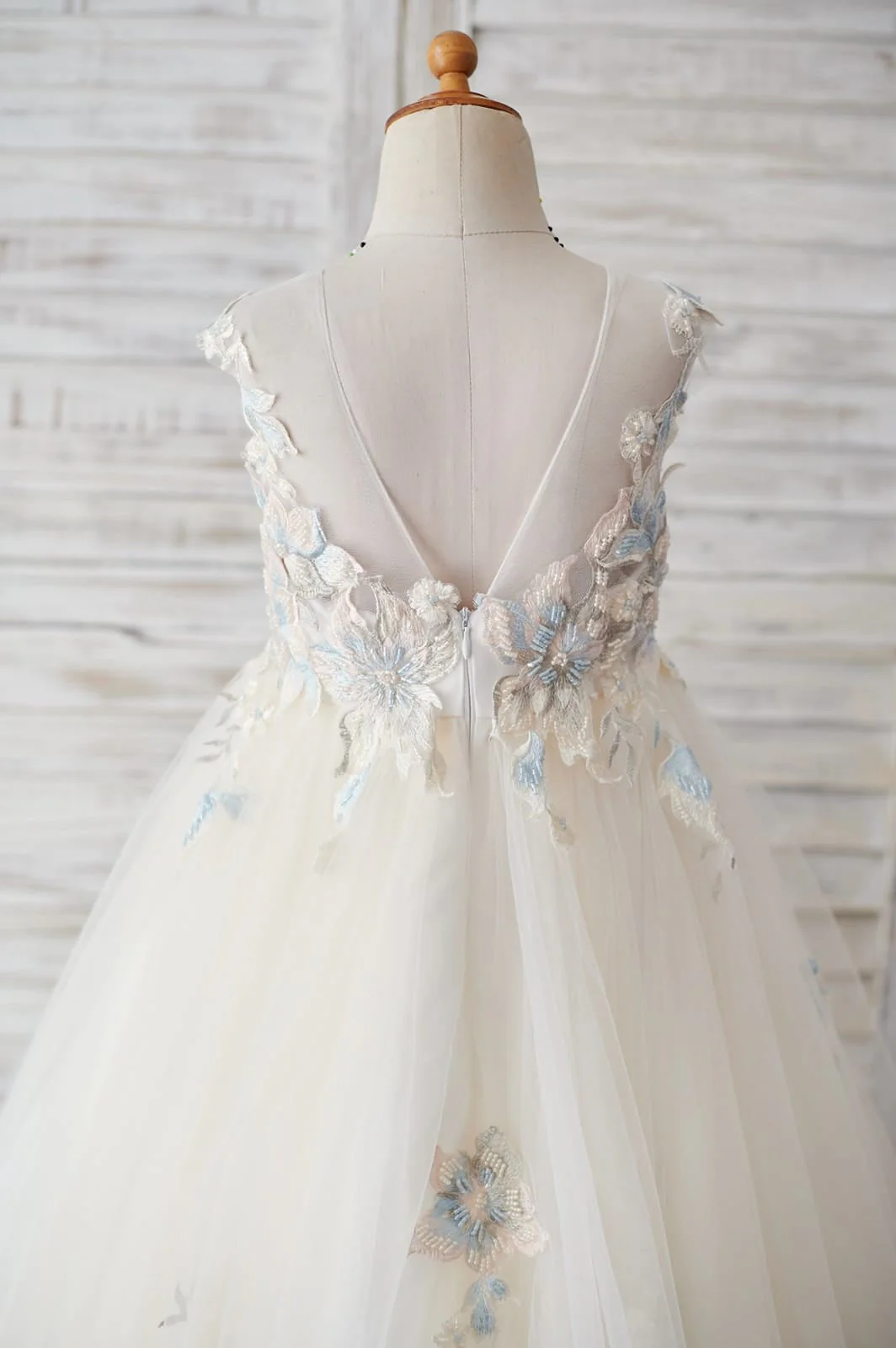 Ball-Gown/Princess Lace Tulle Flower Girl Dress - Image 4