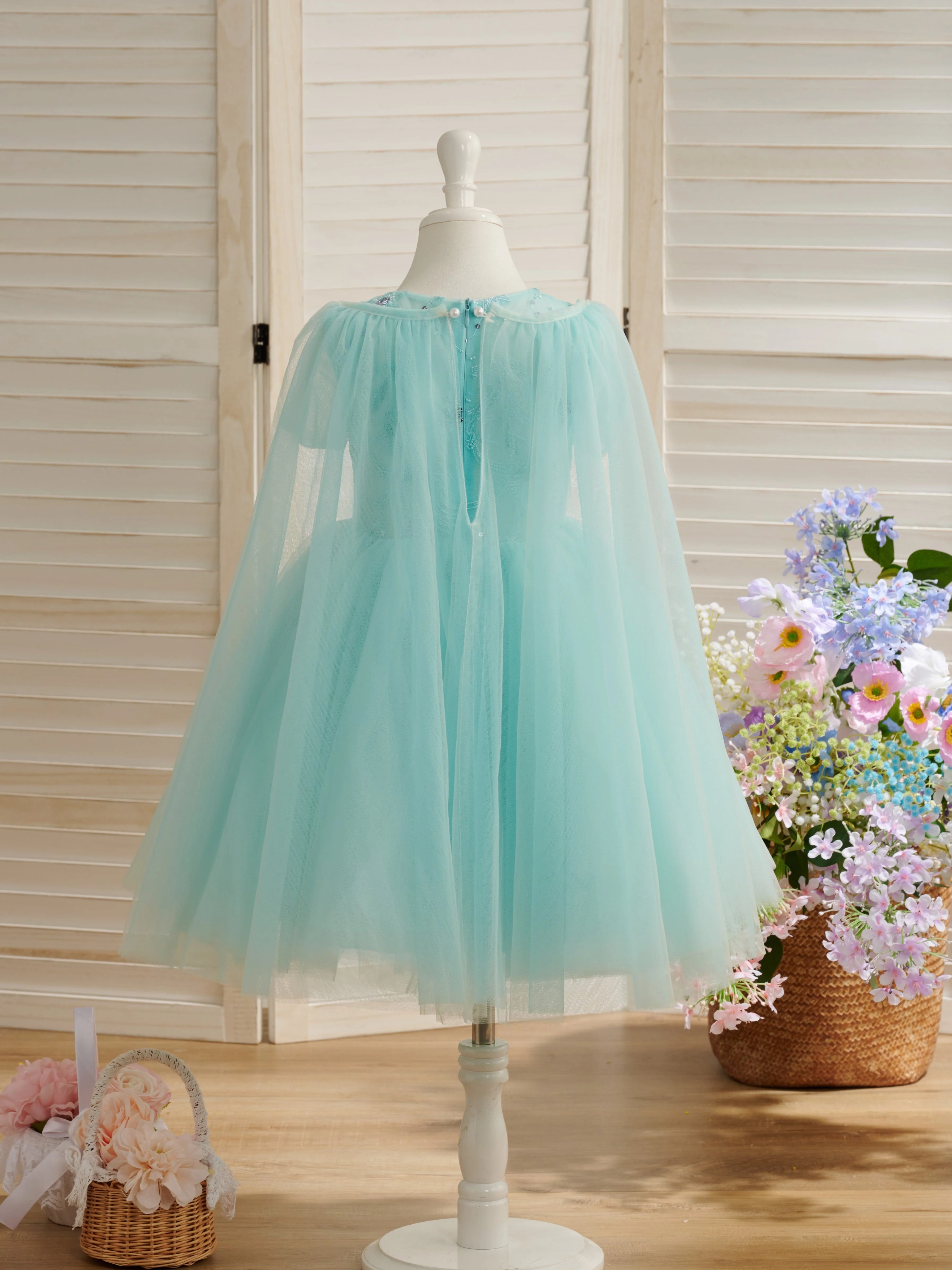 Ball-Gown/Princess Tulle Knee-length 1st Birthday Party Baby Girl Dress - Image 2