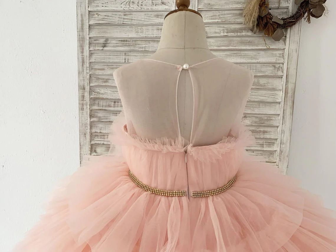 Ball-Gown/Princess Tulle Knee-length Flower Girl Dress - Image 4