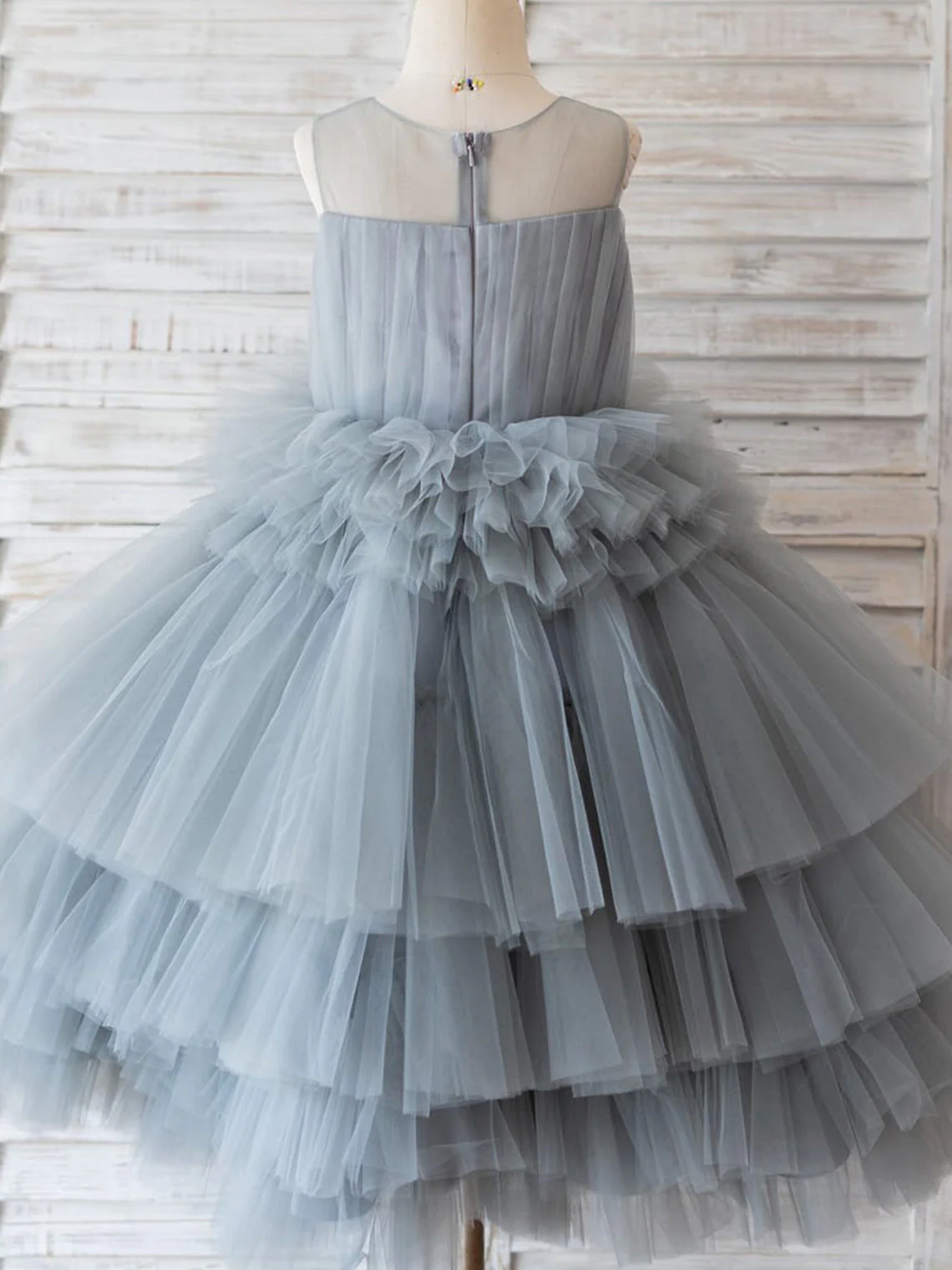 Ball-Gown/Princess Tulle Knee-length Flower Girl Dress - Image 2