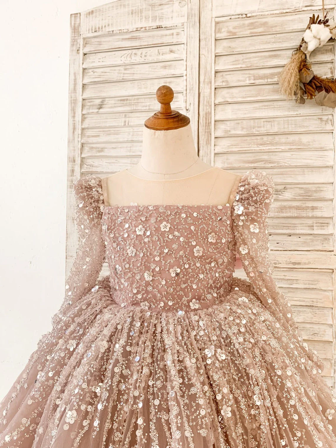 Ball-Gown/Princess Tulle Knee-length Girl Birthday Dress - Image 3