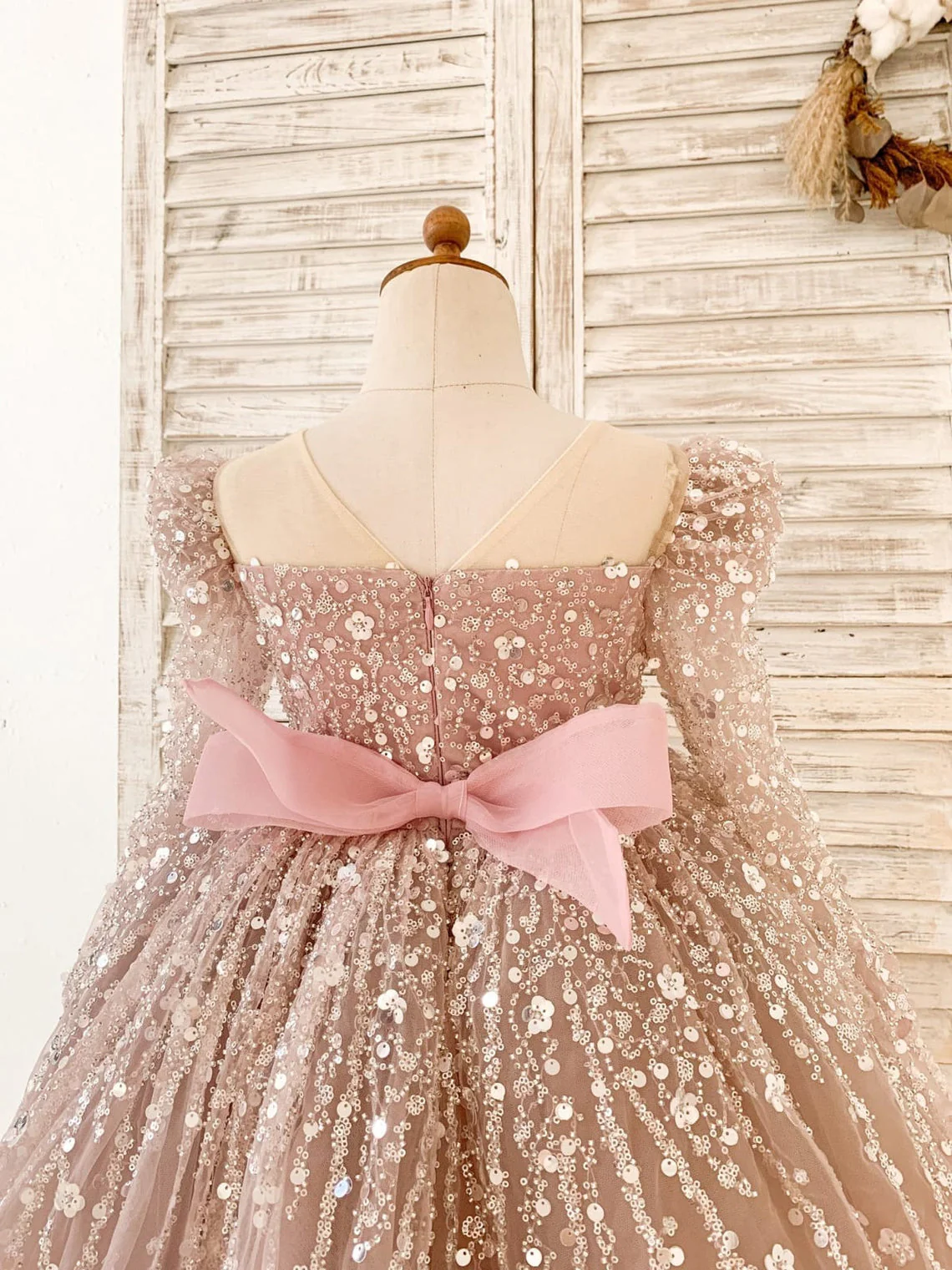 Ball-Gown/Princess Tulle Knee-length Girl Birthday Dress - Image 4