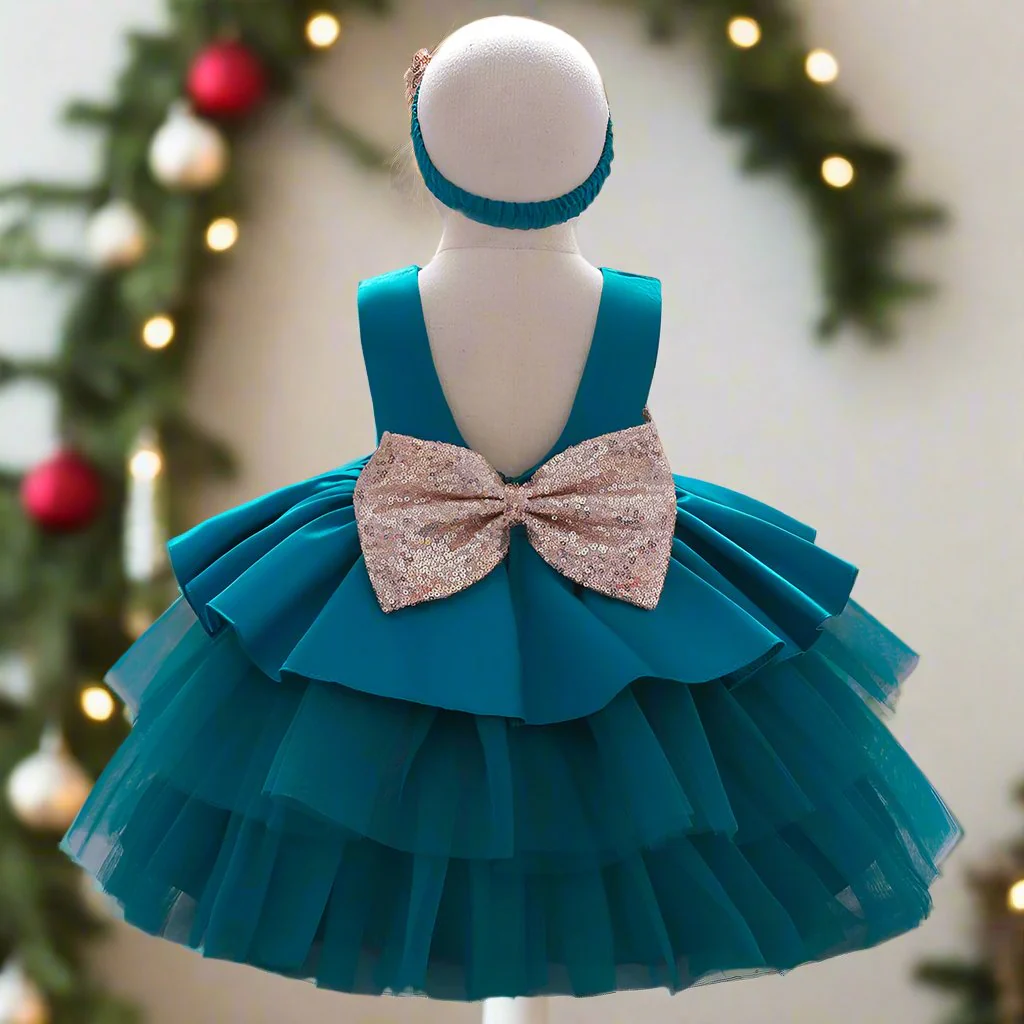 Ball-Gown Scoop Neck Sleeveless Knee-Length Flower Girl Dress with Bowknot - Image 7