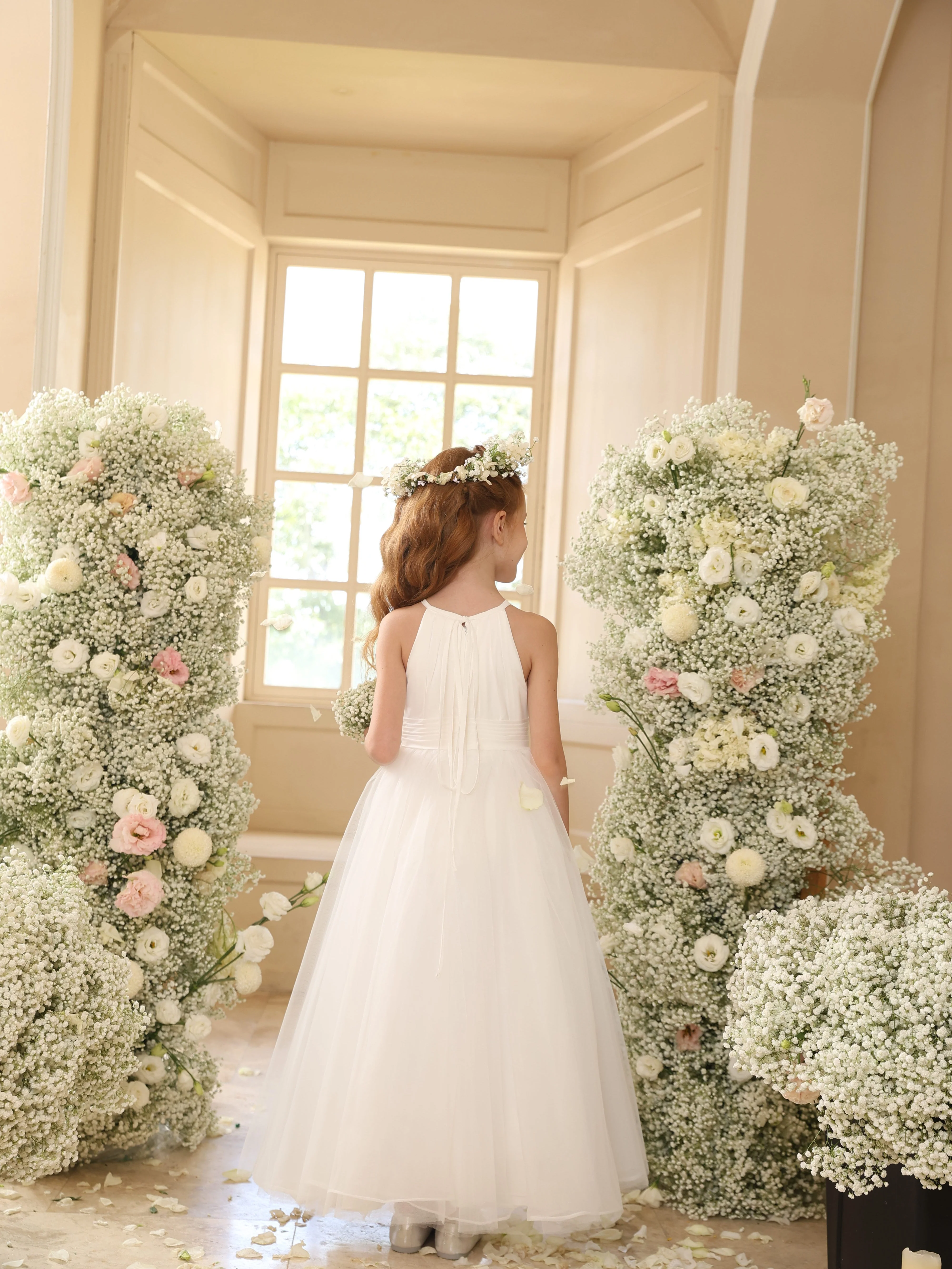 Ball-Gown Scoop Sleeveless Ankle-Length Flower Girl Dresses With Tulle - Image 3