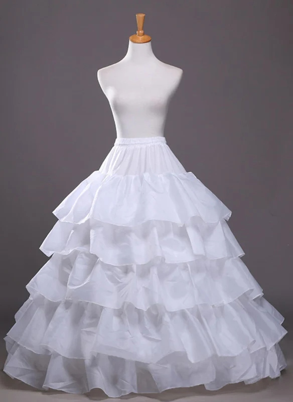 Ball Gown Slip Polyester Floor-Length 5 Tiers Petticoats