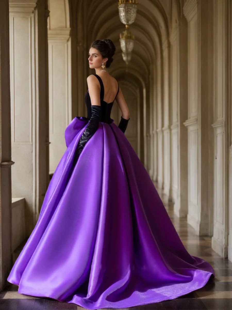 Ball Gown Strapless Sleeveless Floor Length Evening Dresses With Bow(s) - Image 4