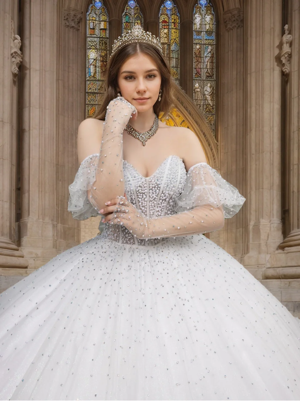 Ball Gown Sweetheart Off-the-Shoulder Sleeveless Floor-length Long Prom Dresses with Pearls and Bowknot - Image 8