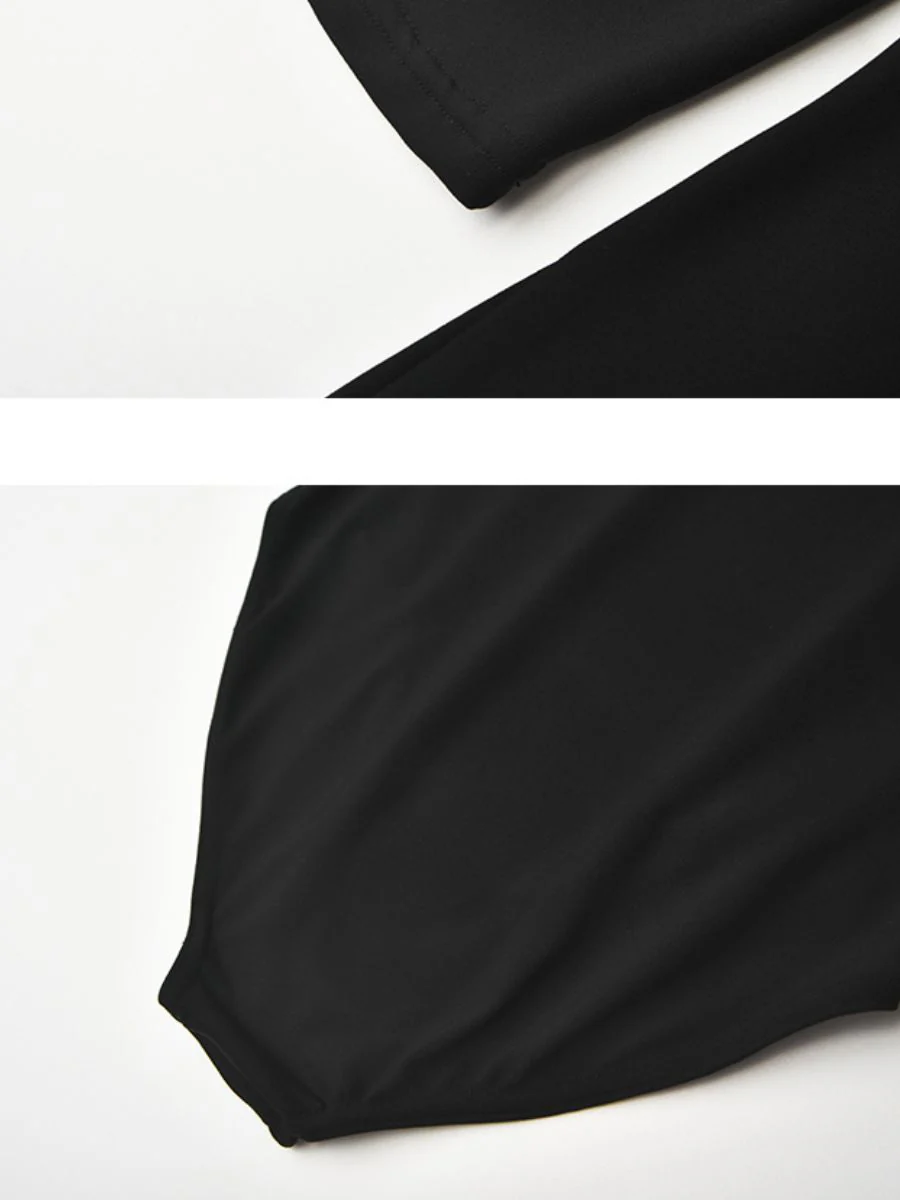 Ballet Dance Basic 3/4 Sleeves V-Neck Training Onesie with Open Back - Image 6
