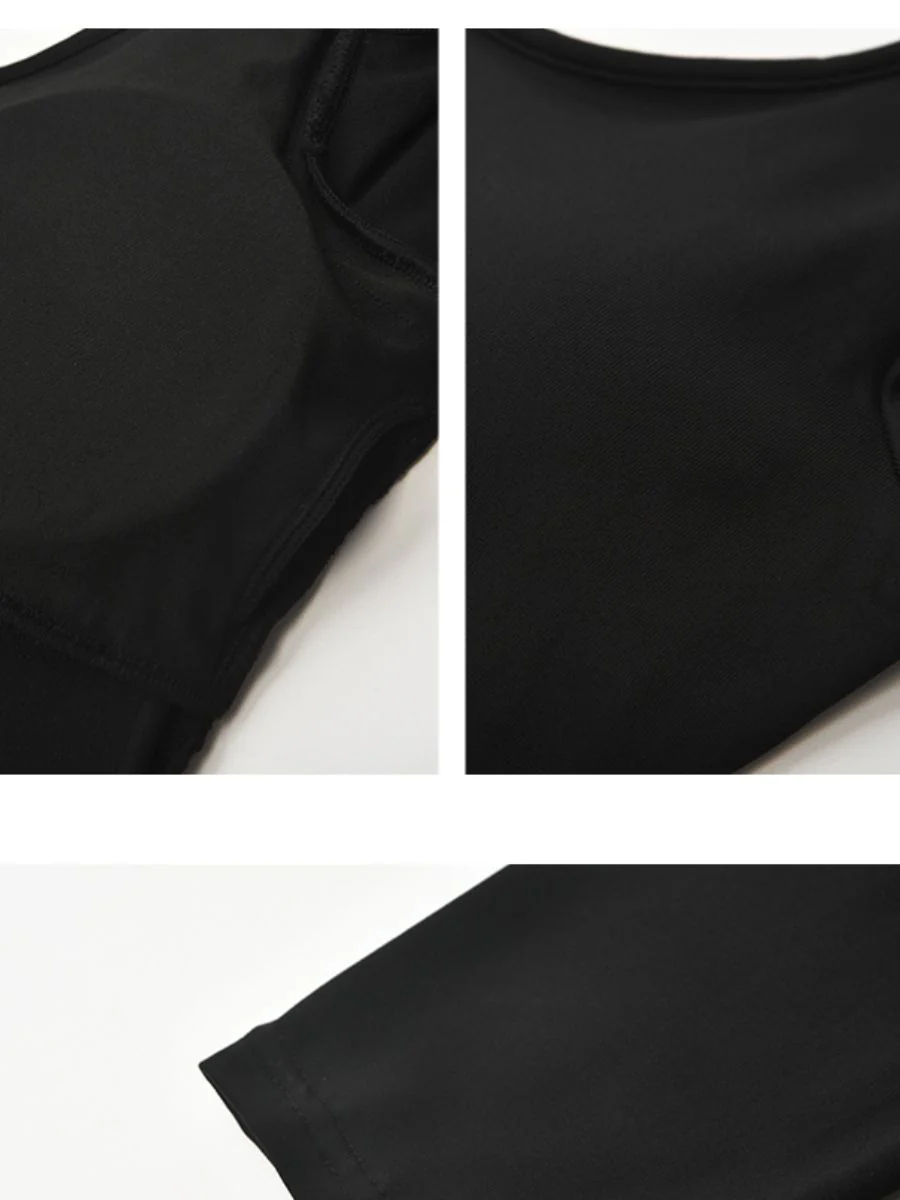 Ballet Dance Basic 3/4 Sleeves V-Neck Training Onesie with Open Back - Image 7