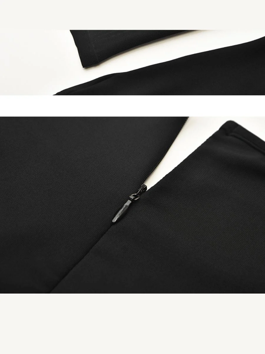 Ballet Round Neck Long Sleeves Black Dance Basic Training Leotard / Onesie - Image 6