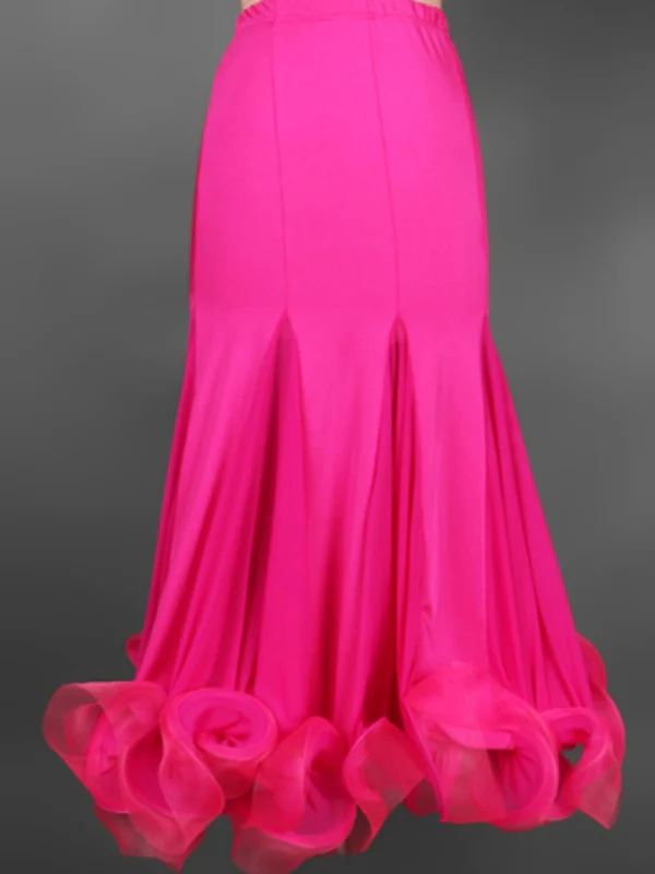 Ballroom Dance Skirt Women's Training Performance Spandex Crepe/Modern Dance/Samba - Image 4