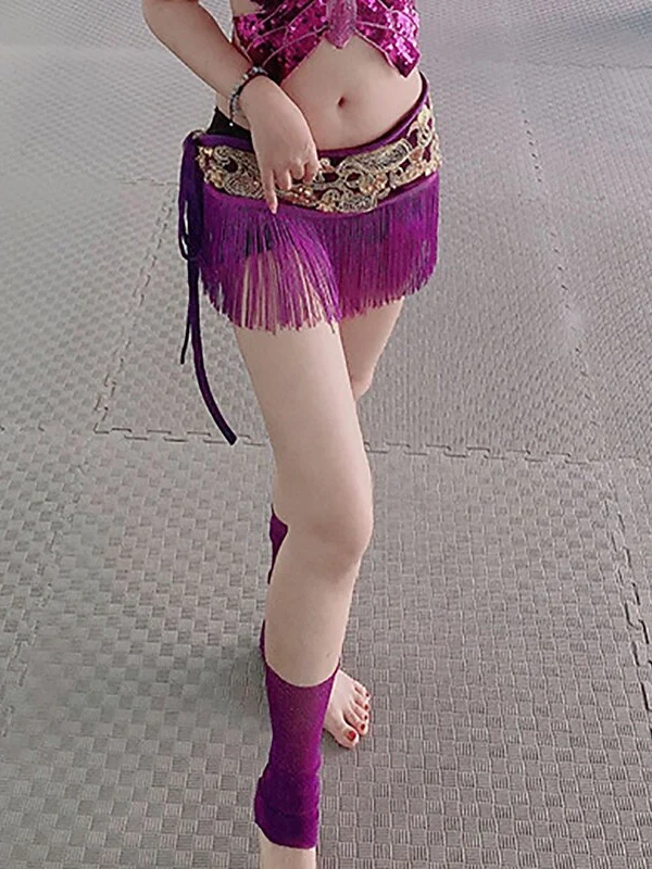 Belly Dance Belt Cinch Cord Beading Tassel Women's Training Performance - Image 4