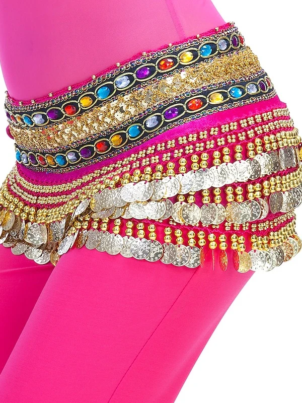 Belly Dance Coin Beading Crystals / Rhinestones Women's Training - Image 3