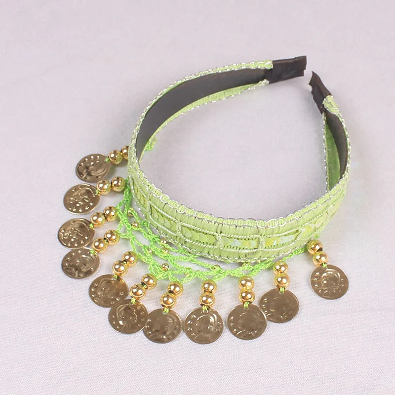 Belly Dance Dance Accessories Headwear Pure Color Splicing Paillette Women's Training Performance - Image 11